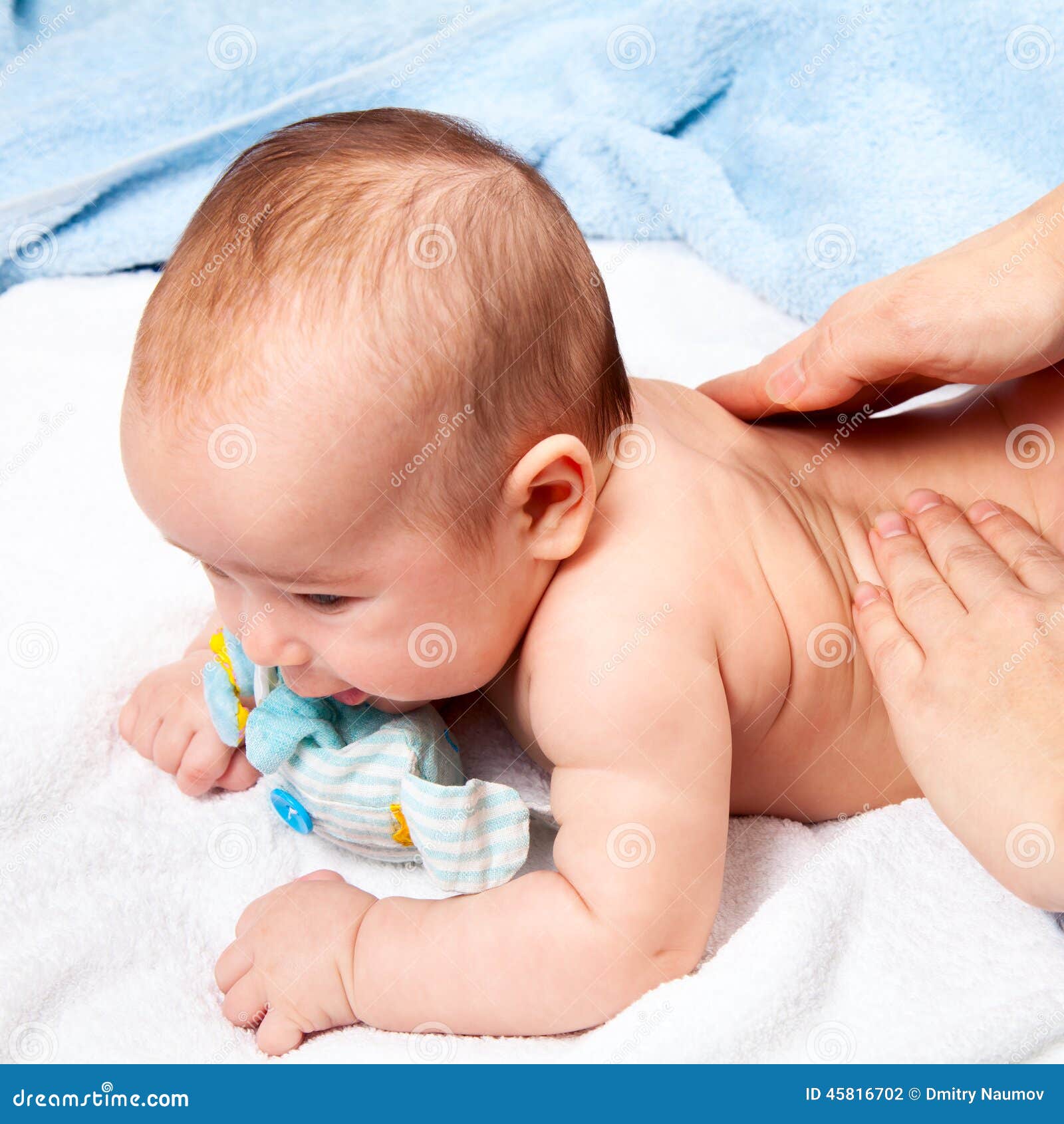 Baby back massage stock photo. Image of child, person 45816702