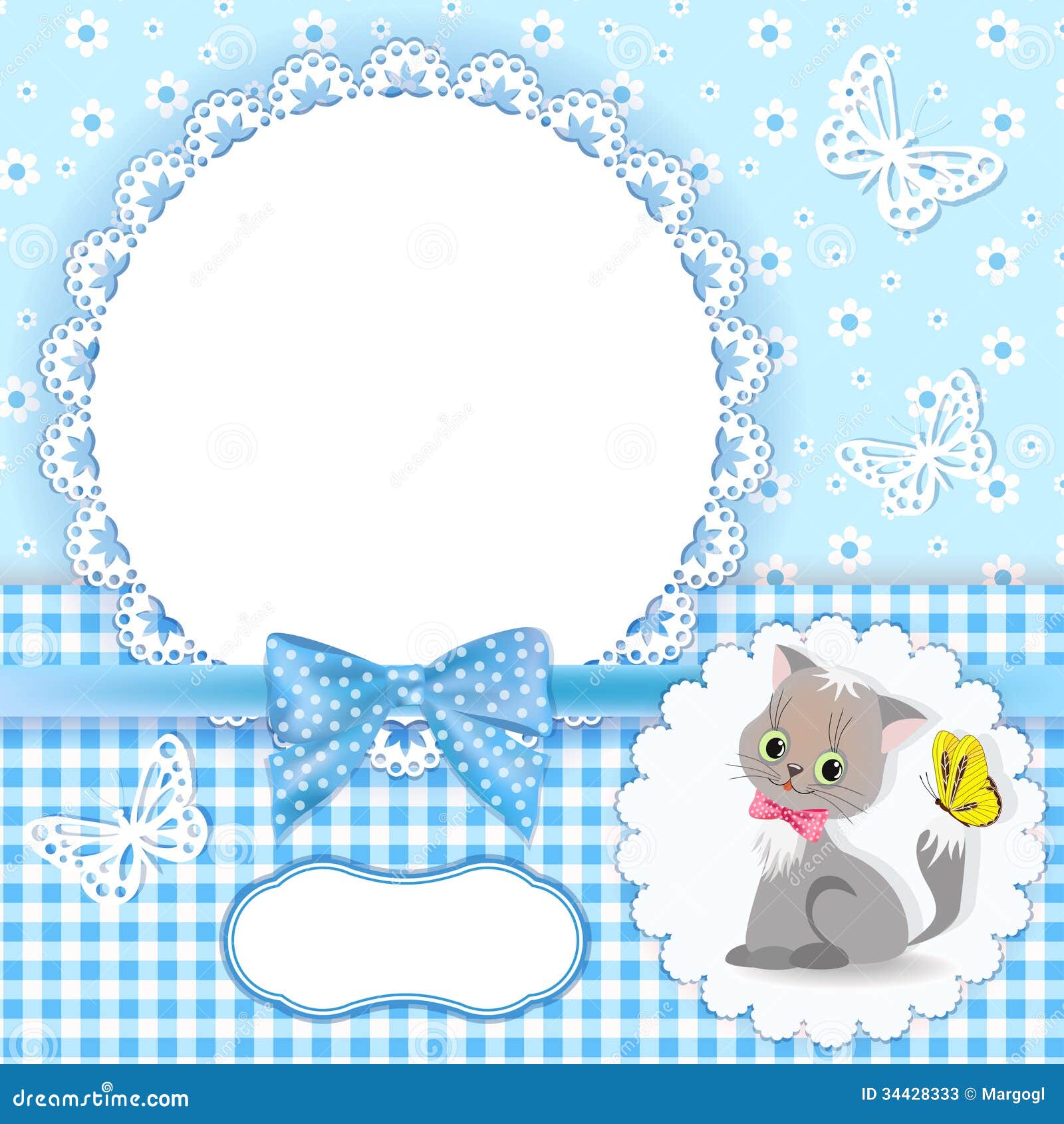 Baby Background With Frame Stock Vector Image 34428333