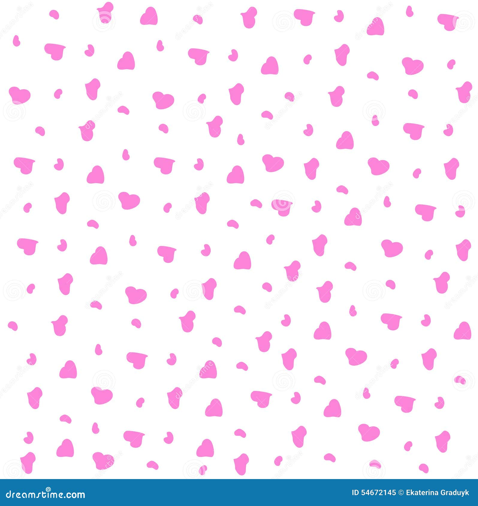 Baby Background Hearts Pink Seamless Stock Vector Illustration of