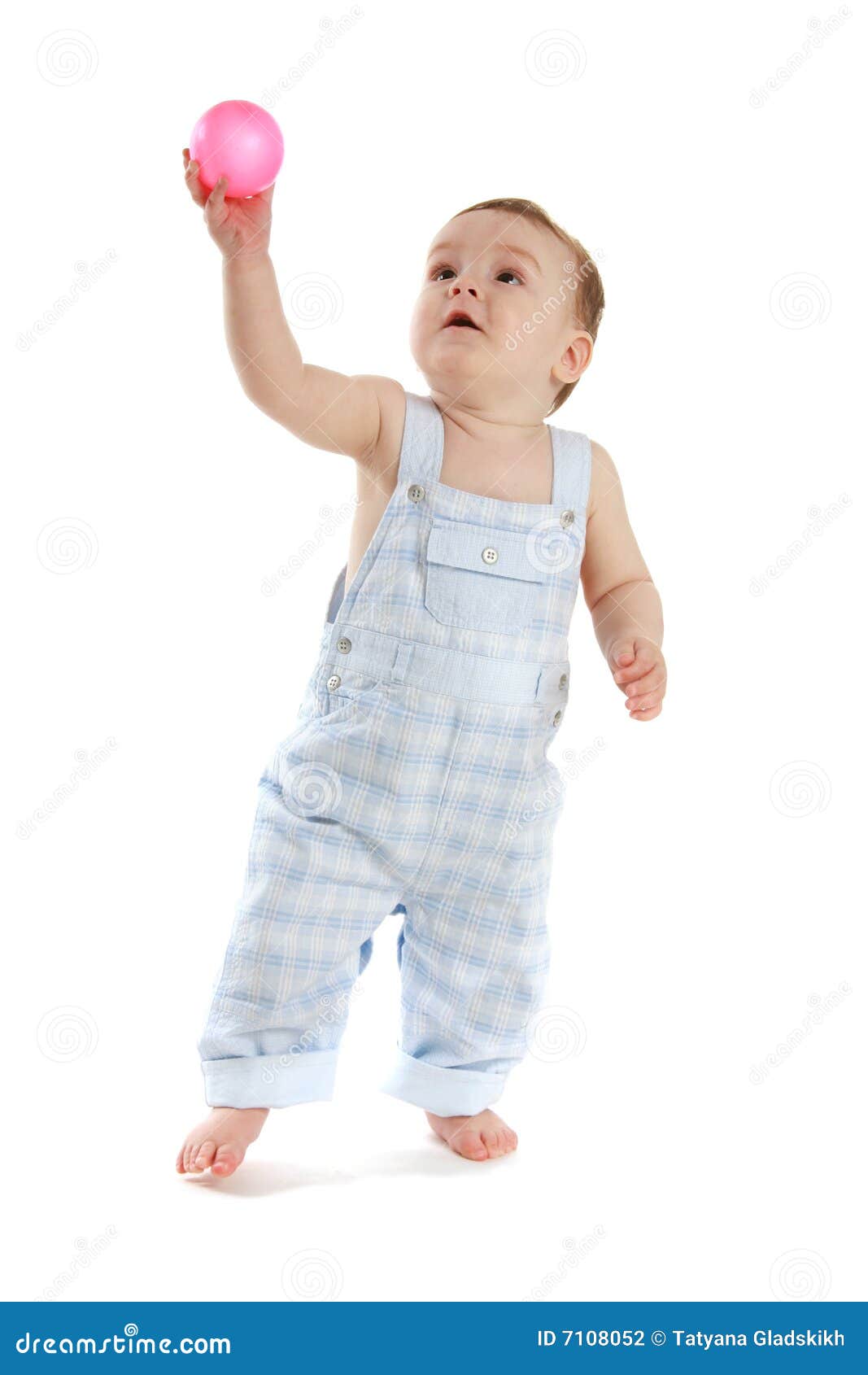 Baby with ball stock photo. Image of playing, smiling 7108052