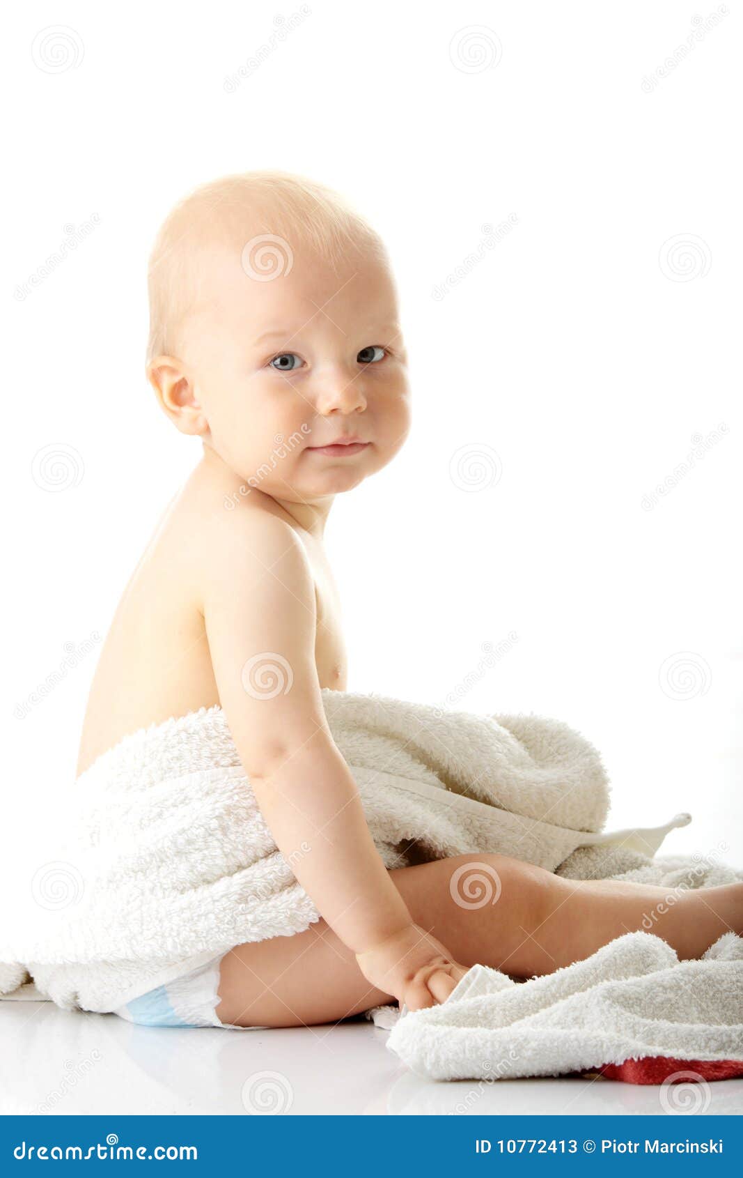 Baby after bath. stock image. Image of beauty, infant 10772413