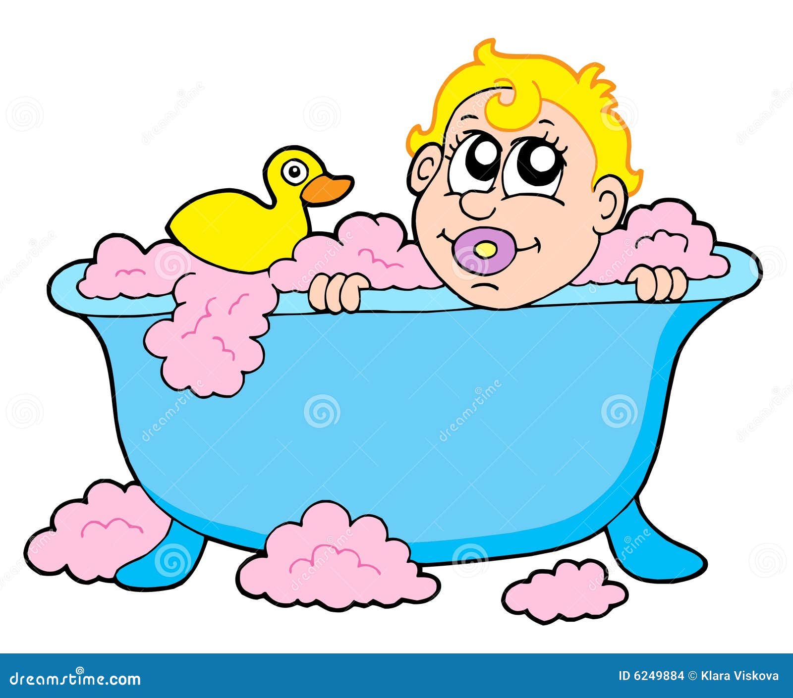 Baby in bath stock vector. Illustration of children, care 6249884