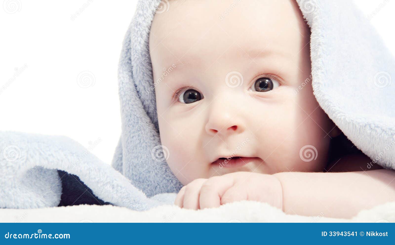 Baby after Bath Under a Blanket Stock Image Image of newborn