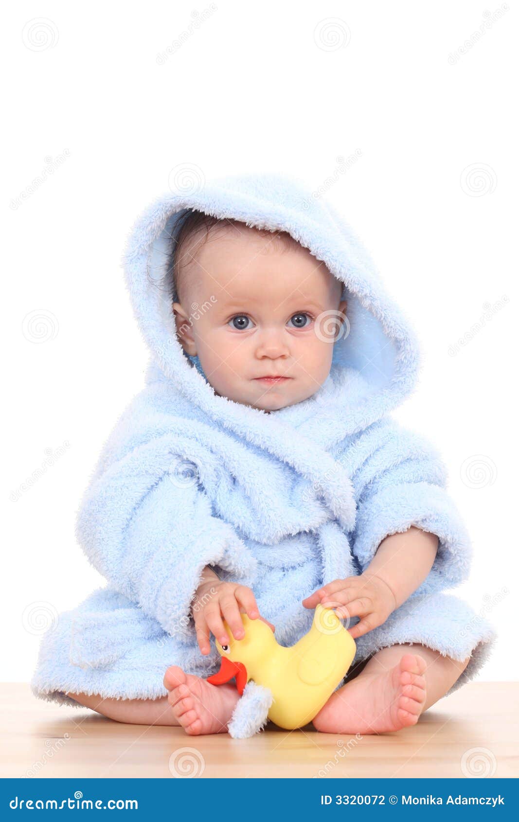Baby in bathrobe stock photo. Image of girls, human, bathrobe 3320072