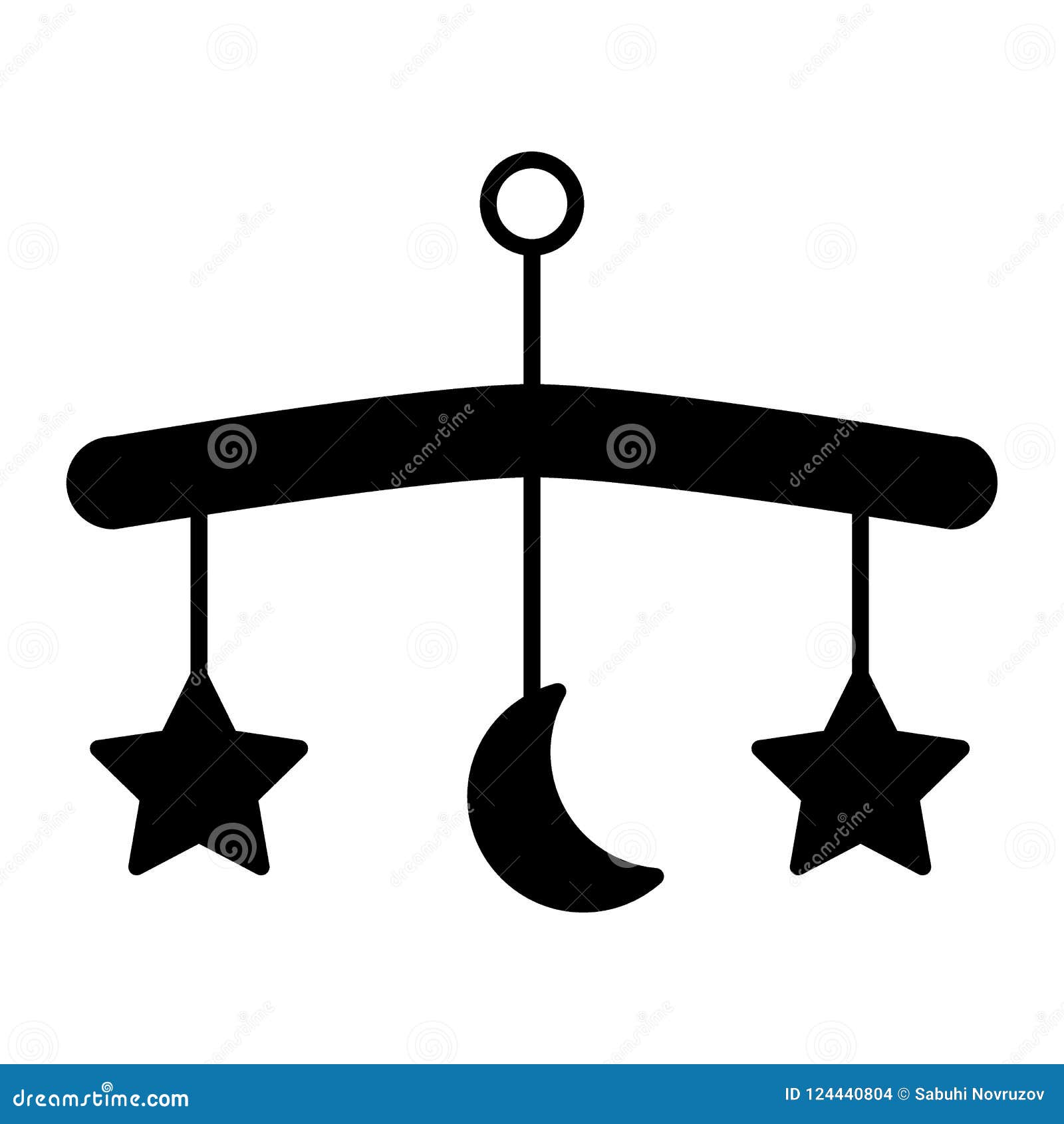 black and white hanging toys