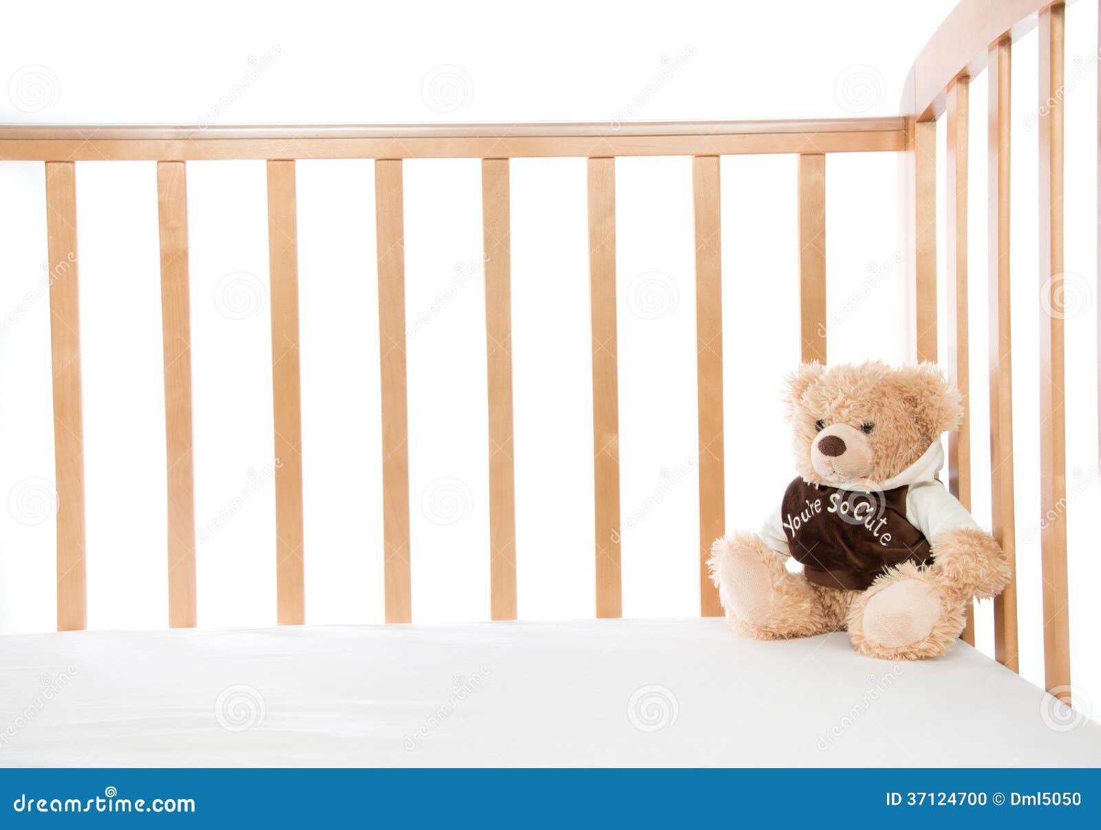 Baby Bed with Teddy Bear for Child Stock Photo Image of lifestyle