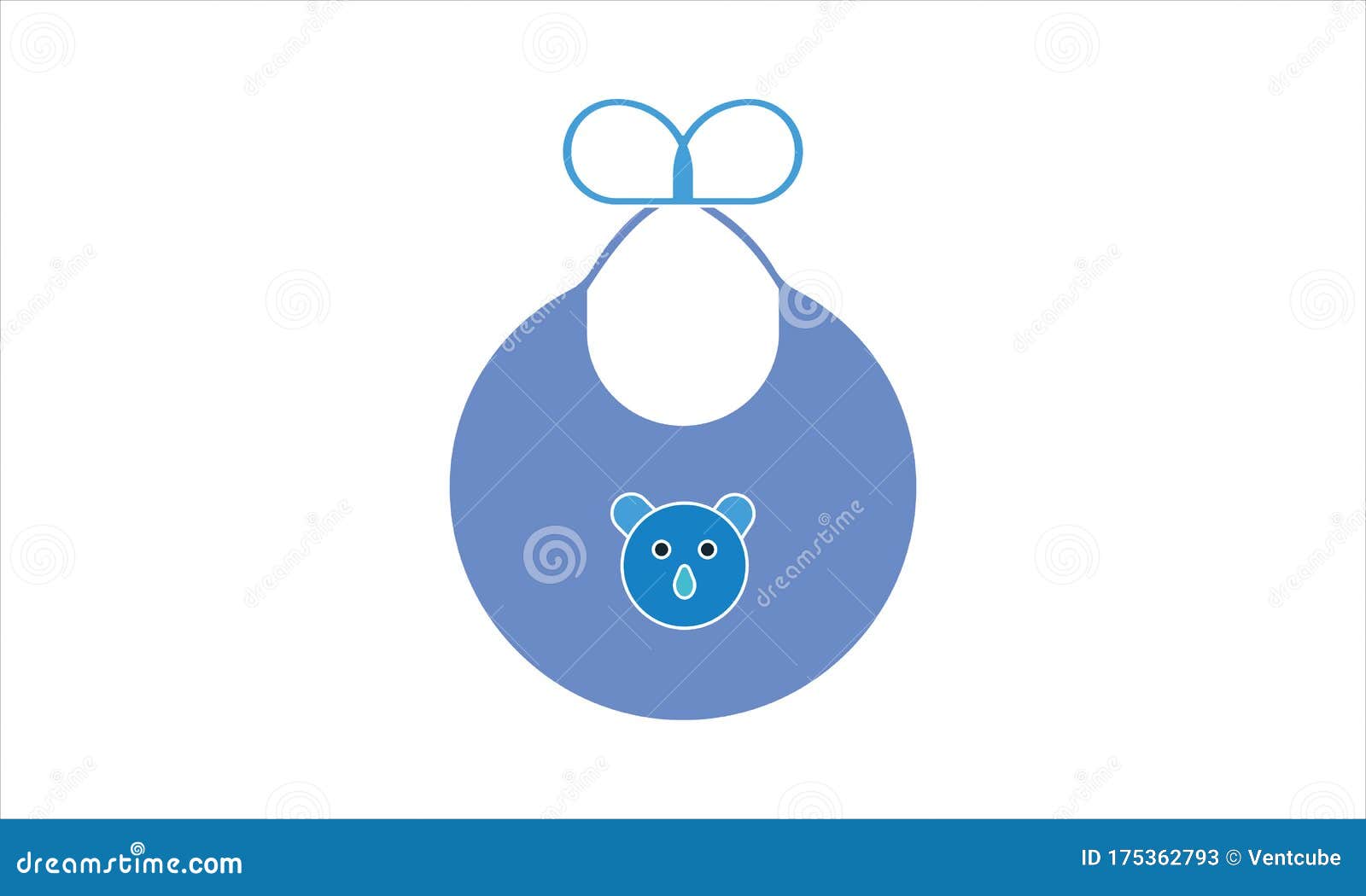 Download Baby Bib Vector Icon On White Background. Stock Vector ...