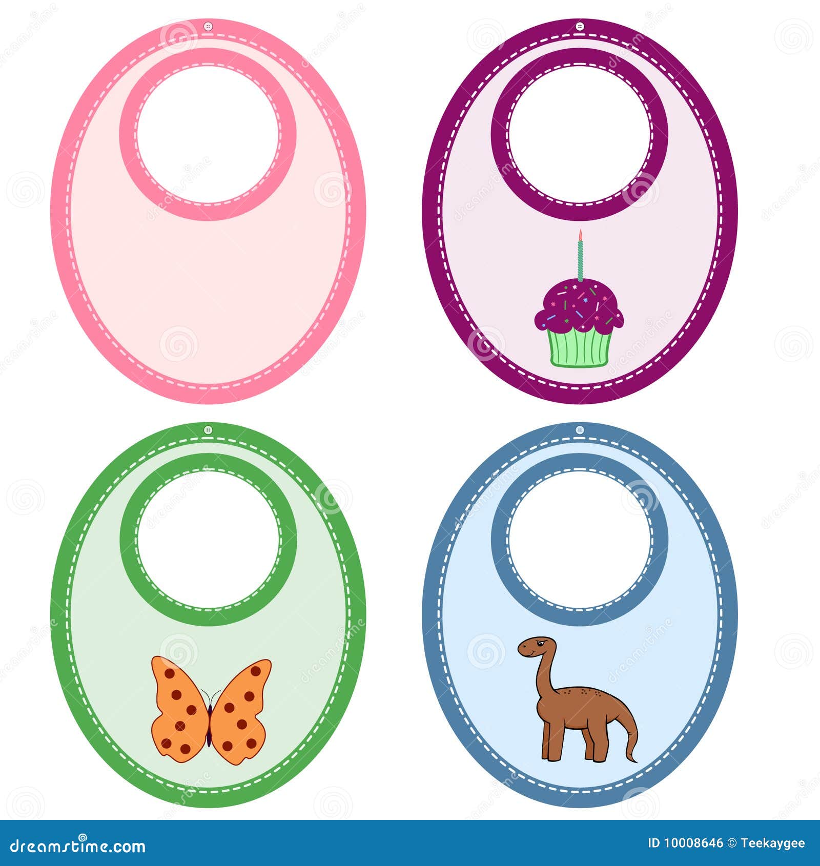Download Baby bibs stock vector. Illustration of protection, cute ...