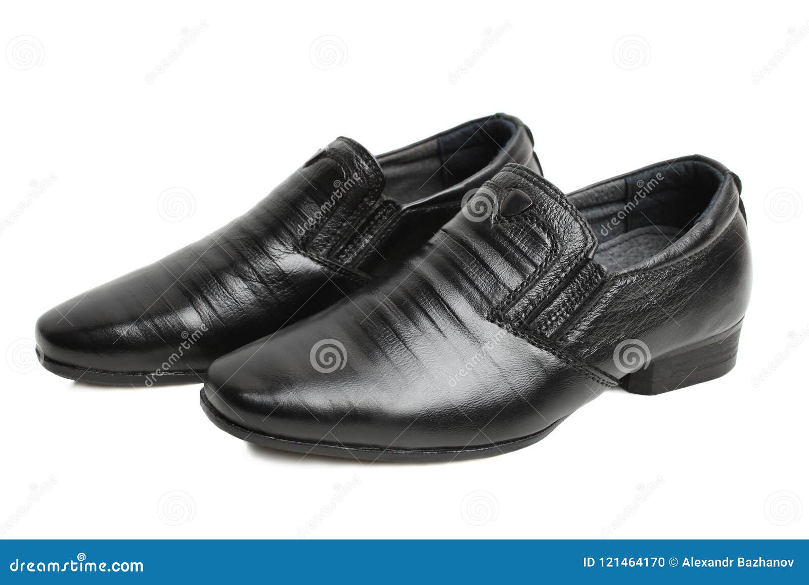 Baby black classic shoes stock photo. Image of isolated - 121464170