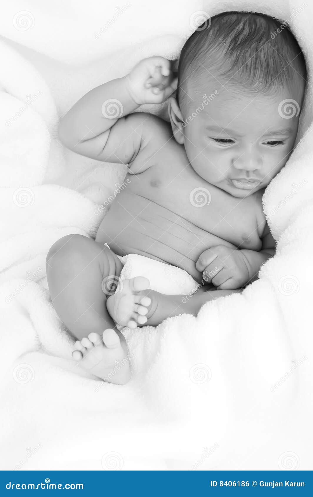 Baby in black and white stock photo. Image of childcare 8406186