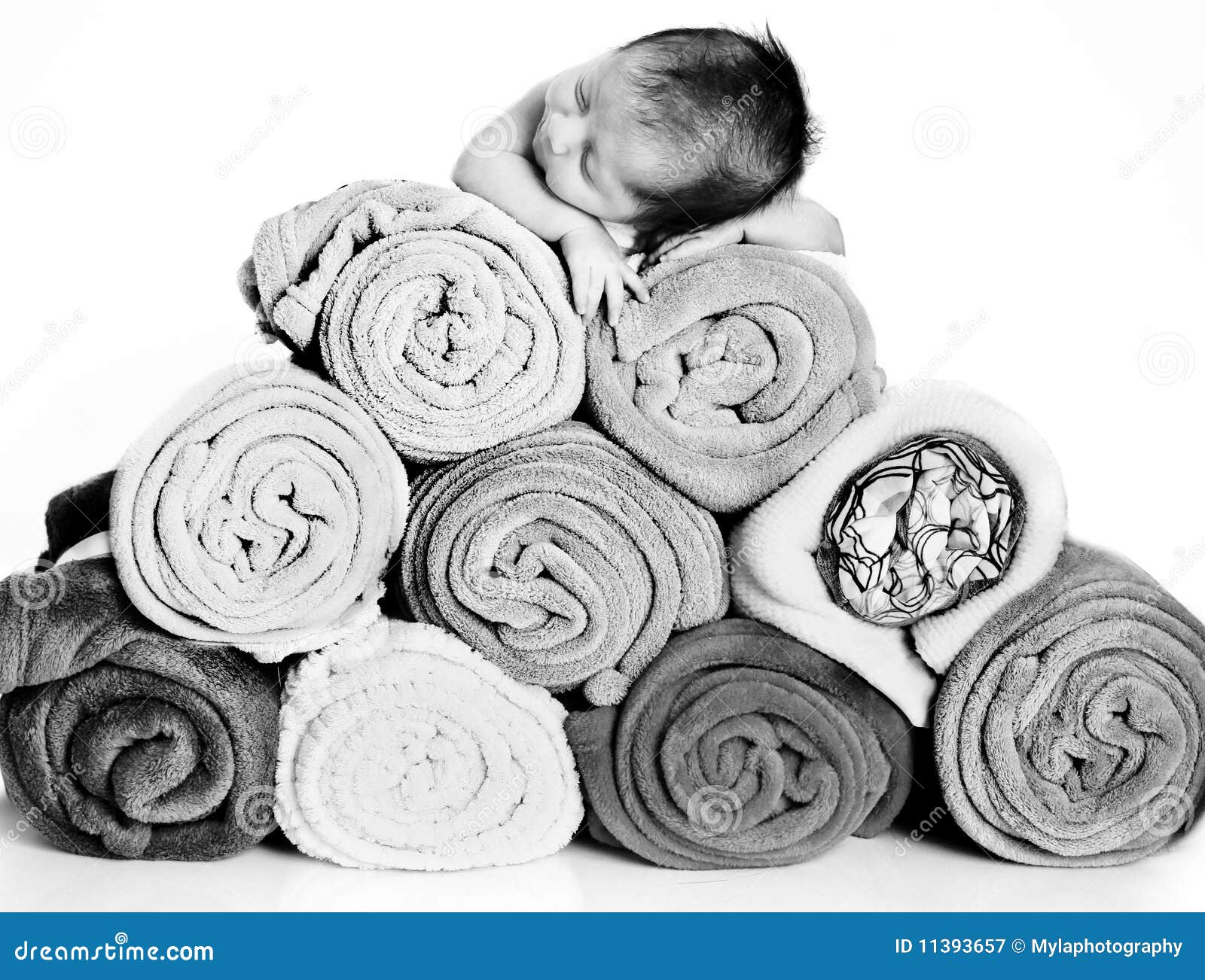 Baby and blankets stock image. Image of asleep, blanket 11393657