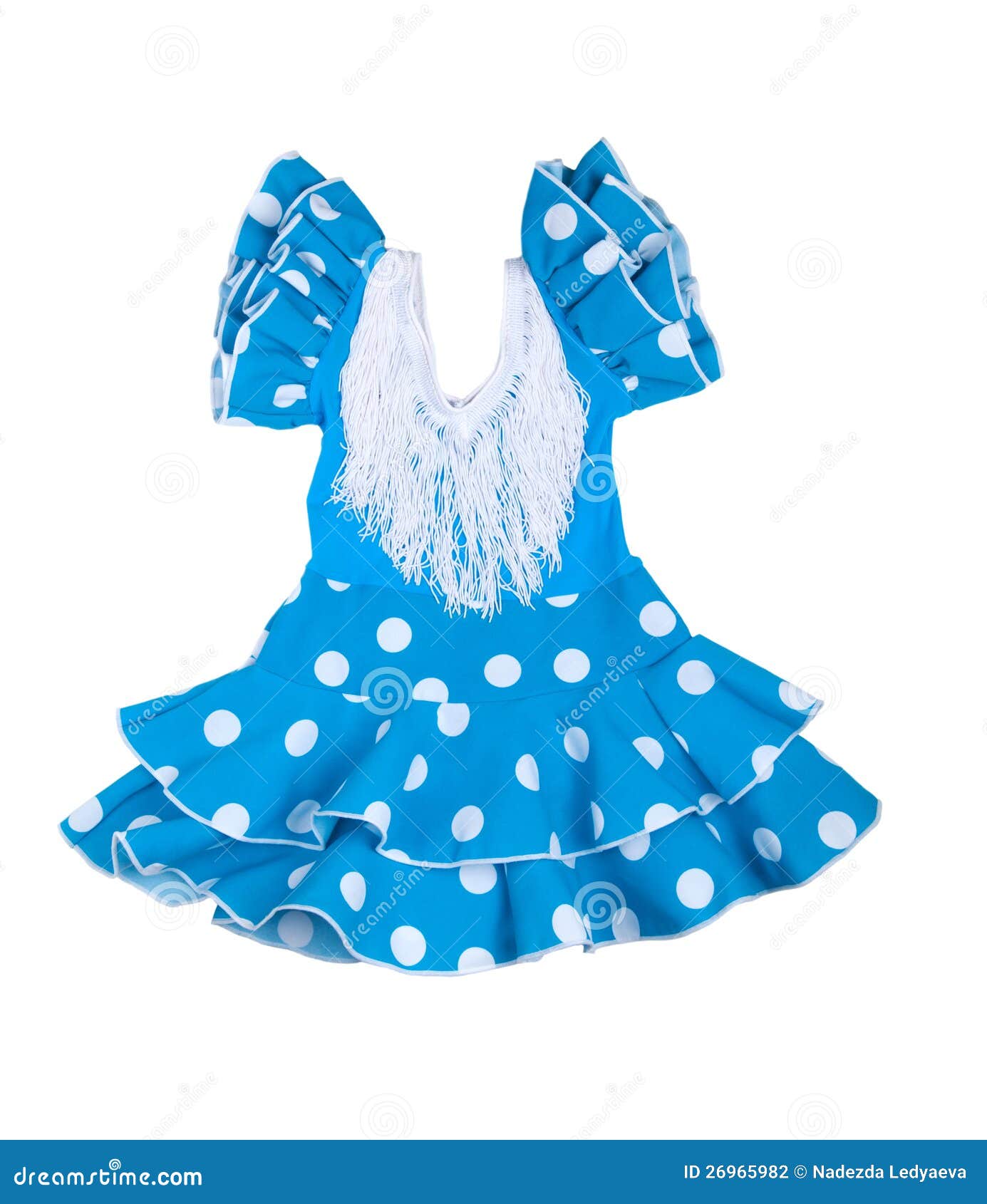 Baby Blue Dress with Polka Dots Stock Photo Image of background