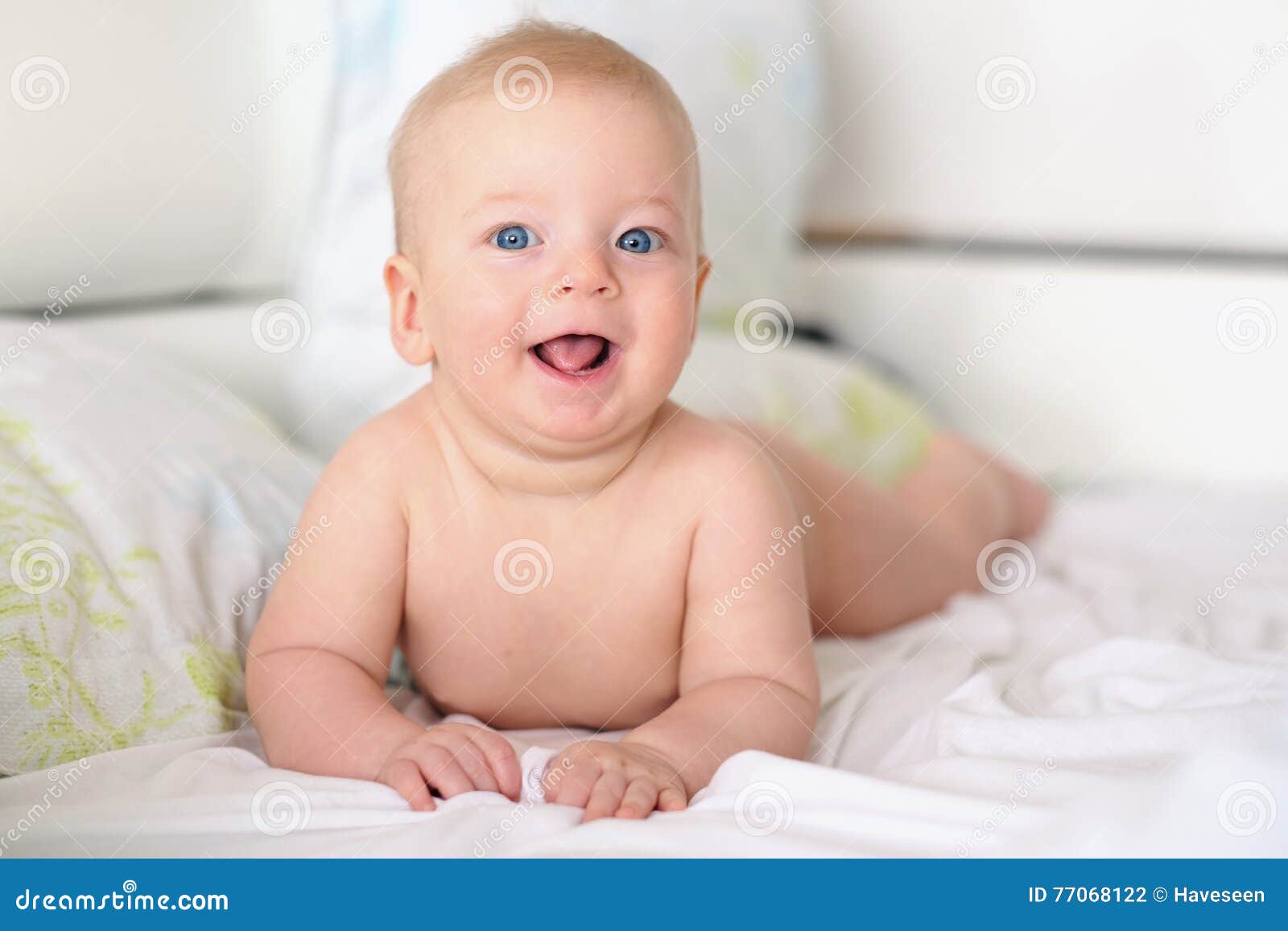 Baby with blue eyes stock photo. Image of life, healthy 77068122