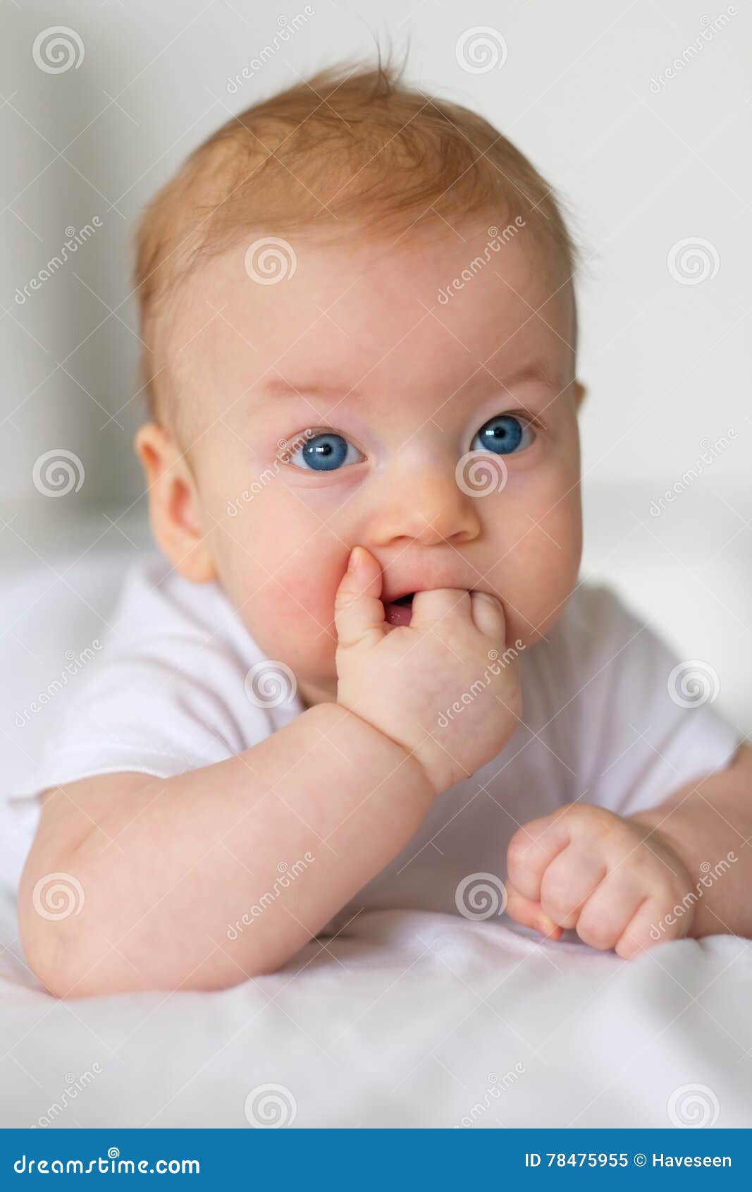 Baby with blue eyes stock image. Image of portrait, cheerful 78475955