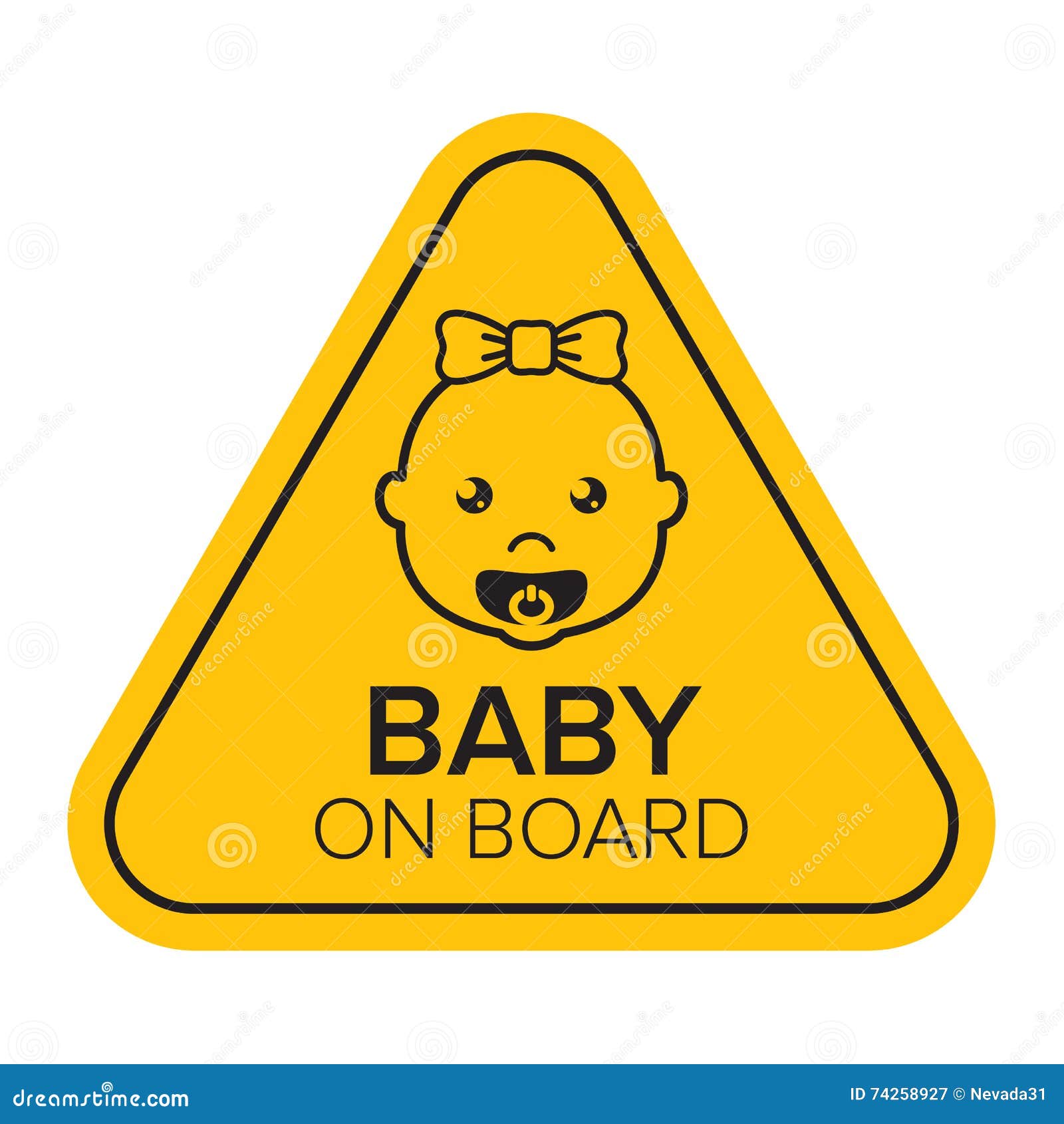 Baby On Board Royalty Free Vector Image Vectorstock