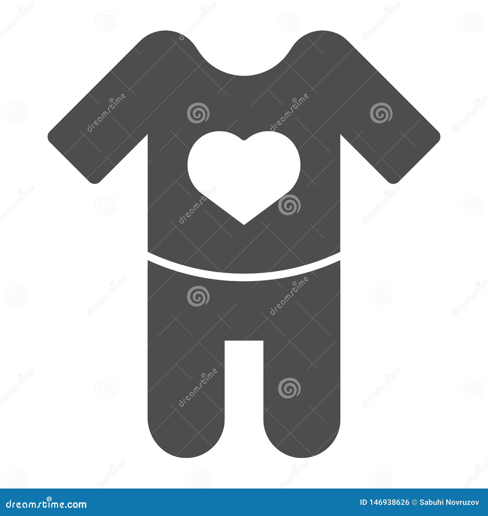 Download Baby Bodysuit Solid Icon. Baby Romper Vector Illustration ...