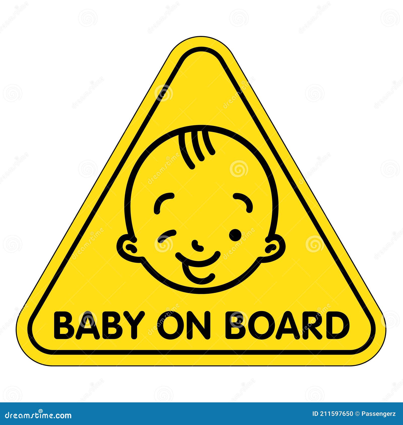 Baby an Bord Oder Baby Im Autoaufkleber Vektor Abbildung