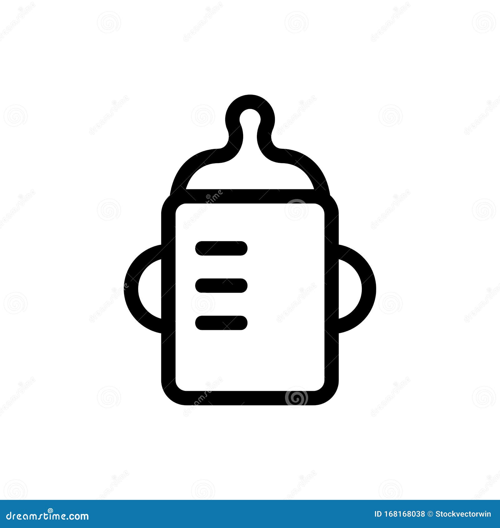 Download Baby Bottle Icon Vector. Isolated Contour Symbol Illustration Stock Vector - Illustration of ...