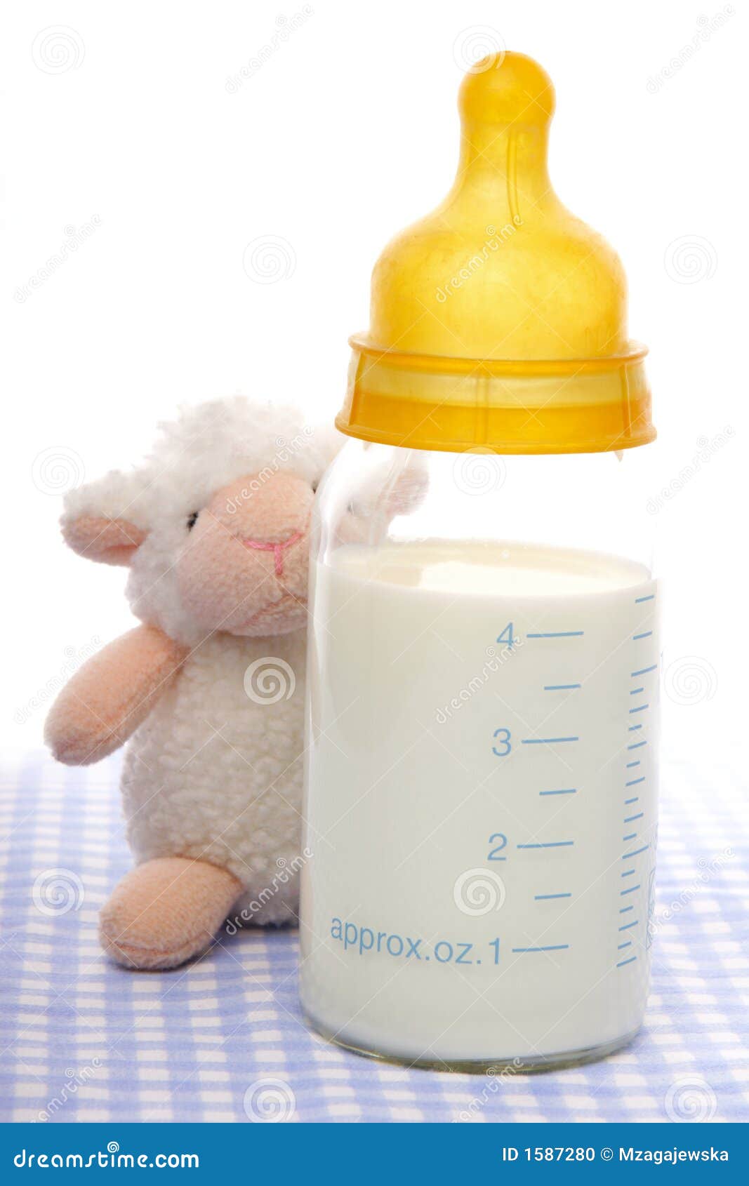 baby bottle with milk