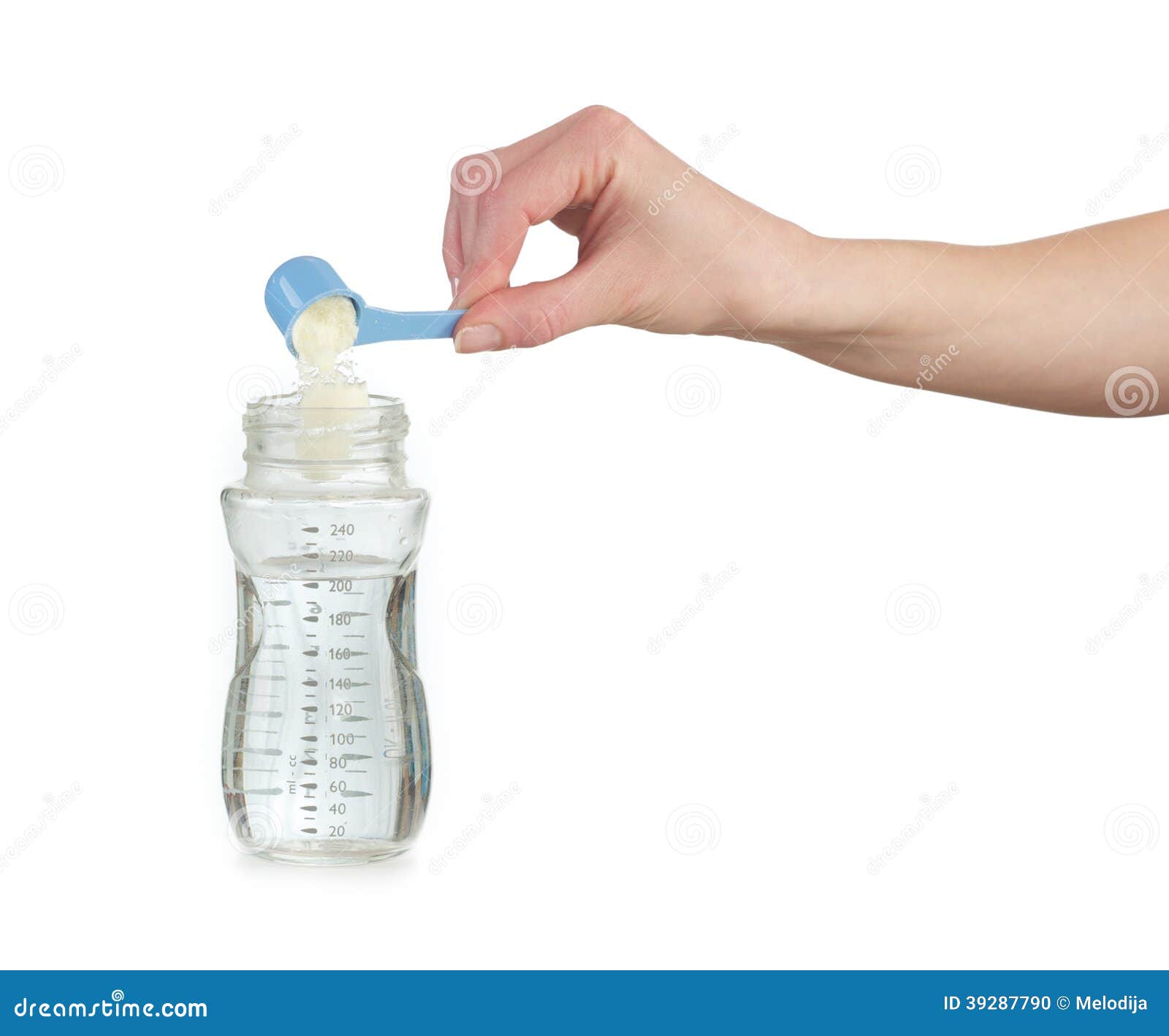 Baby bottle with milk. stock photo. Image of dried, infant 39287790