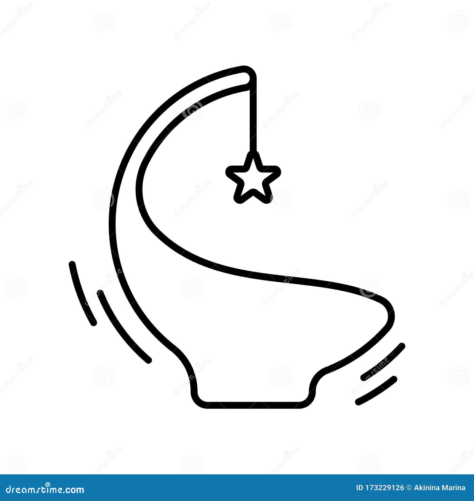 Bouncer. Baby Icon On A White Background, Line Design. Vector ...