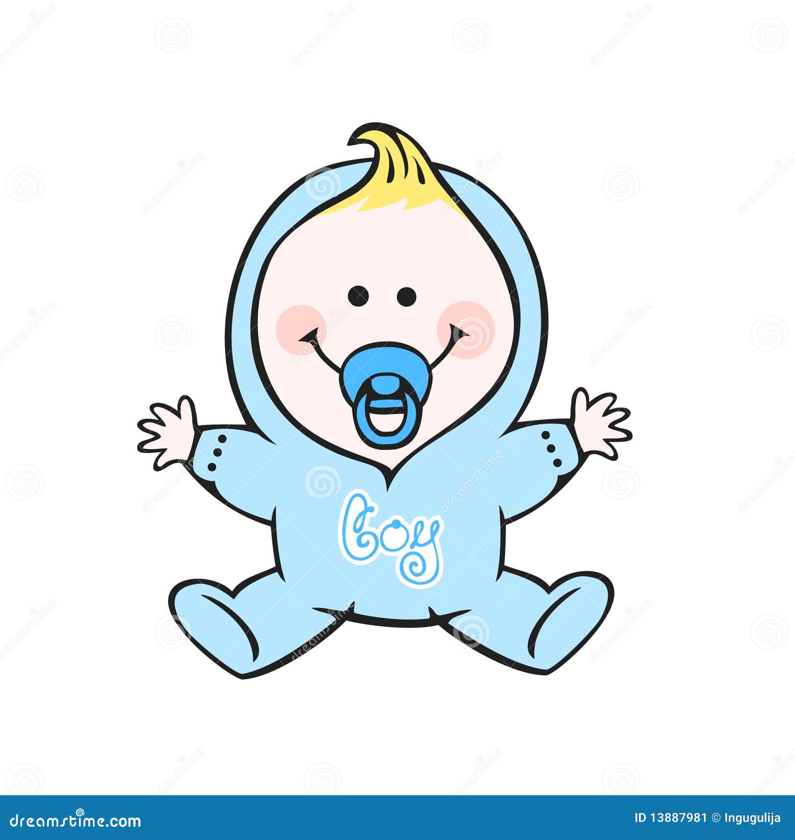 Ongekend Baby boy stock vector. Illustration of cute, illustration - 13887981 BQ-66