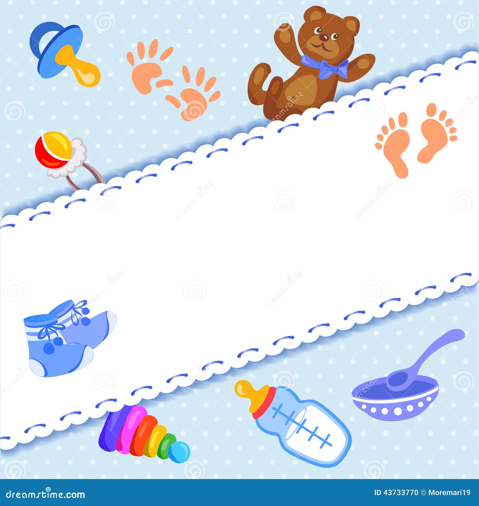 Baby boy background stock vector. Illustration of happy 43733770