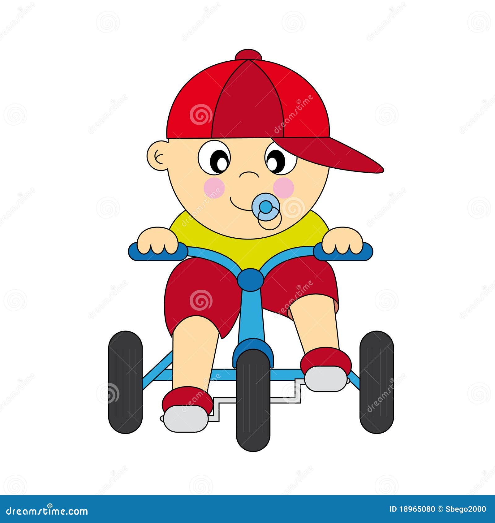 Baby boy bicycle stock vector. Illustration of blue, safety 18965080