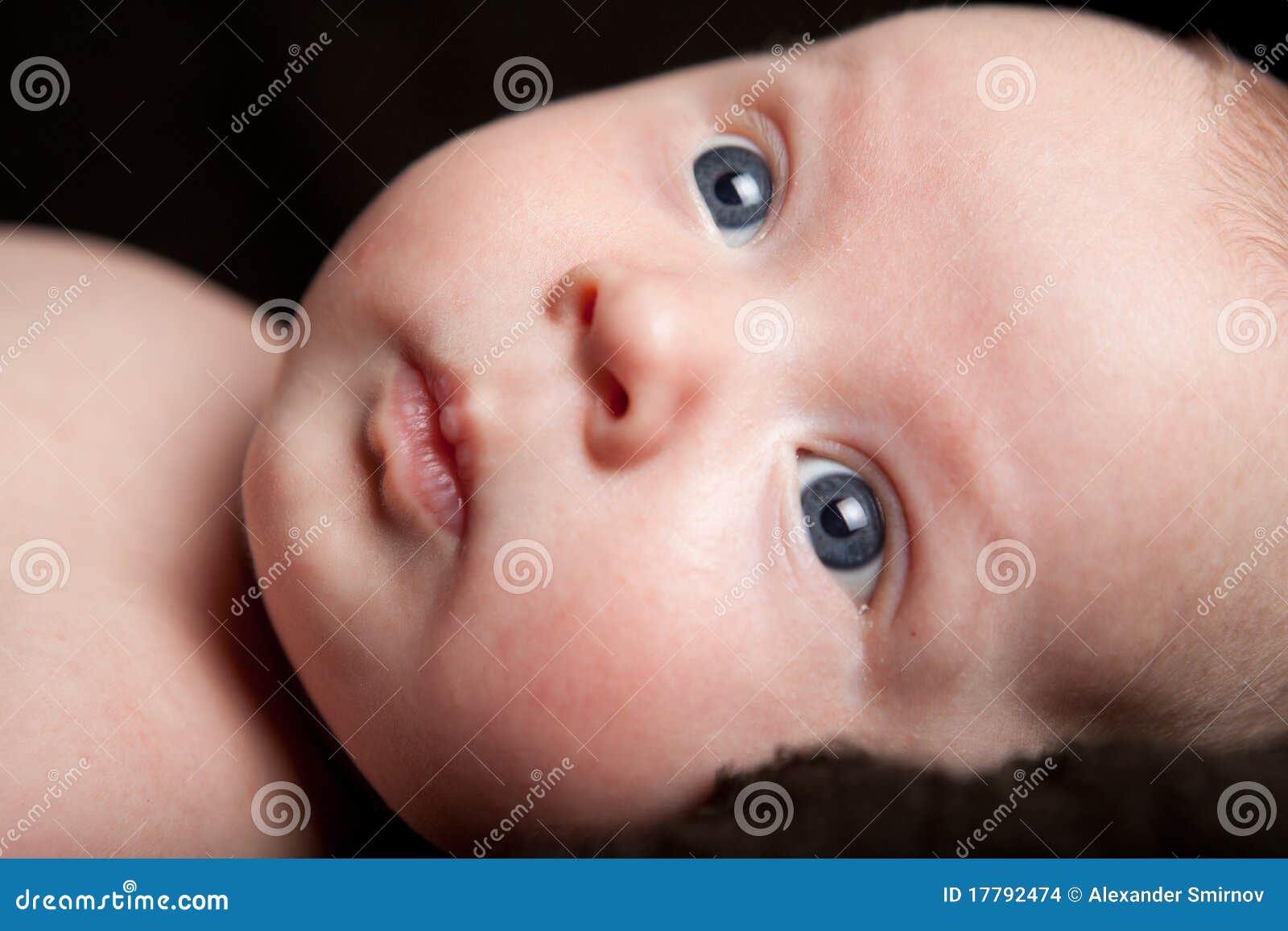 Baby Boy on a Black Background Stock Photo Image of cute, healthy