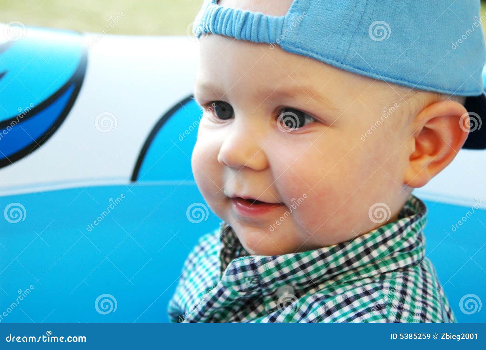 Baby boy in blue stock image. Image of pastel, white, sadness 5385259