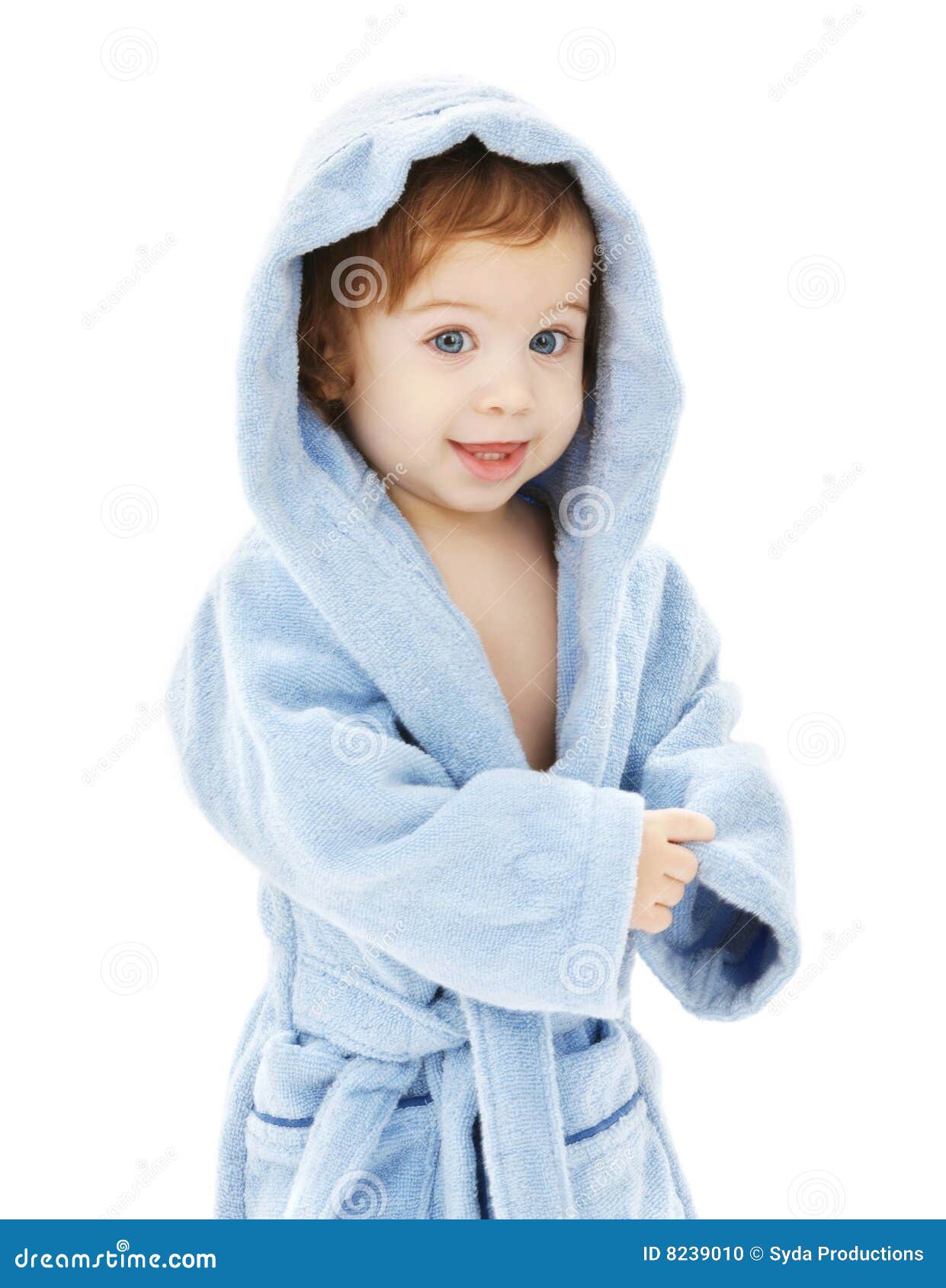 Baby boy in blue robe stock photo. Image of care, happy - 8239010