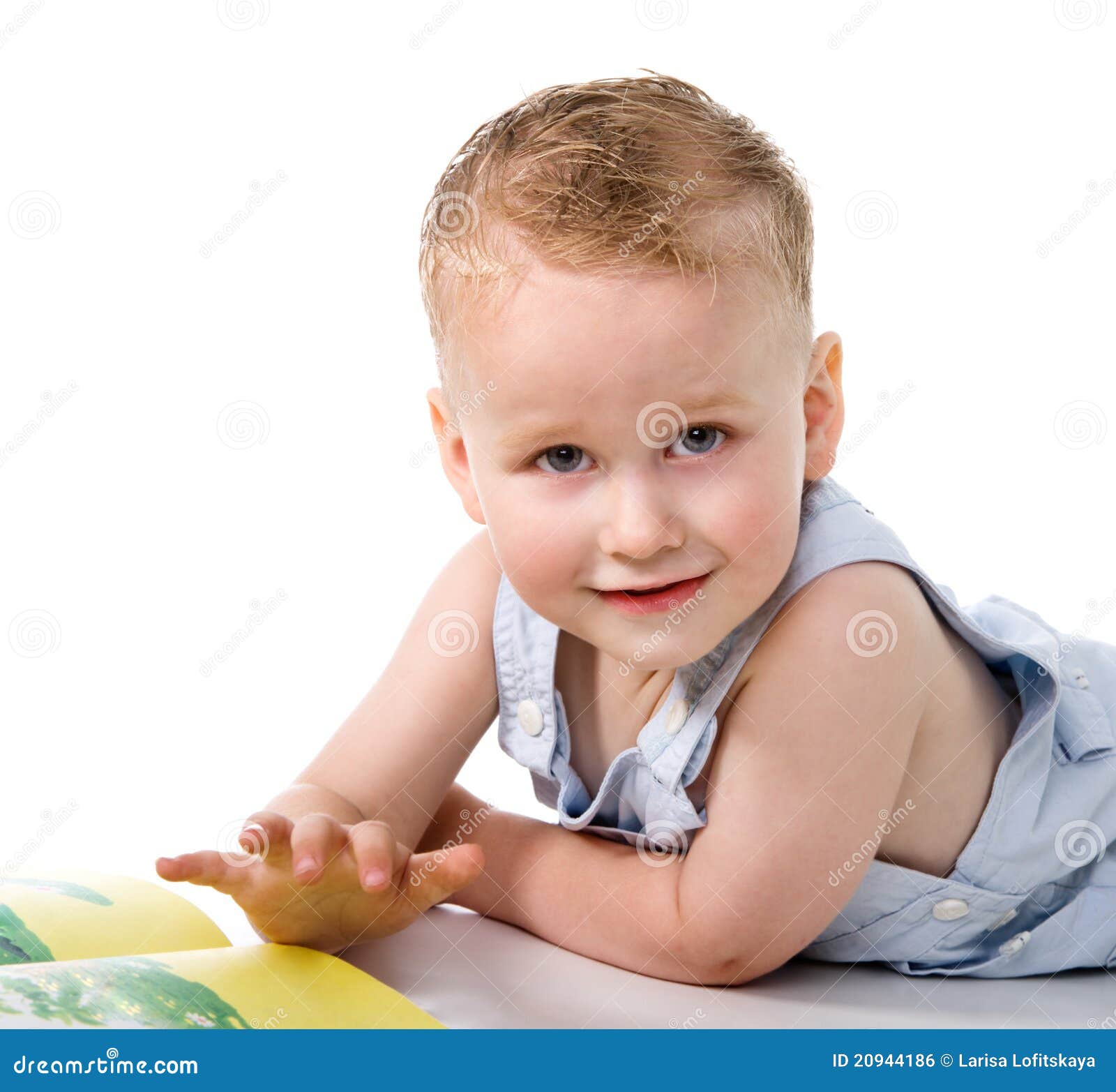 Baby boy with book stock photo. Image of smiling, childhood 20944186