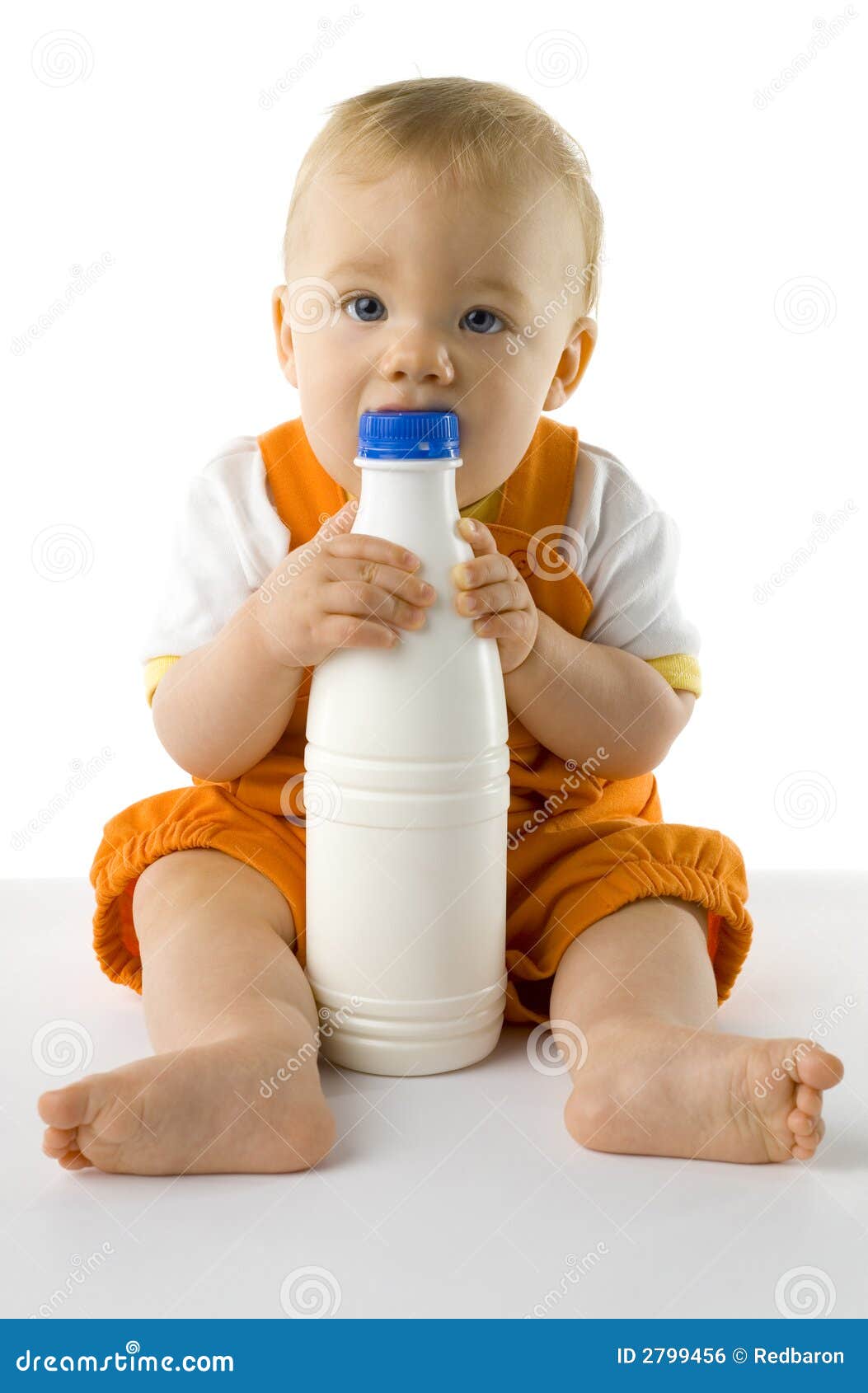 Baby boy with bottle stock photo. Image of calcium, hunger 2799456