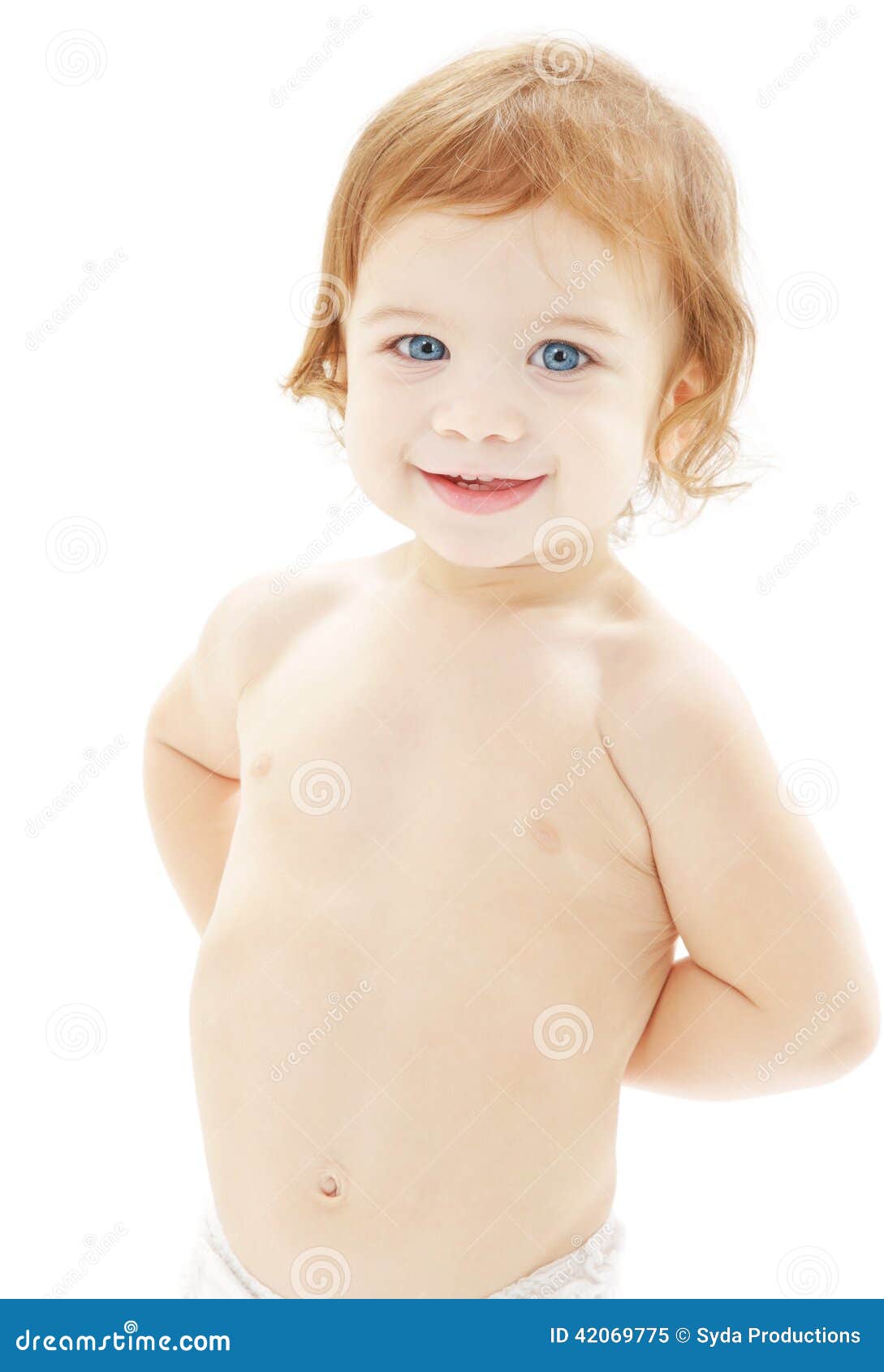Baby boy in diaper stock image. Image of looking, childcare 42069775