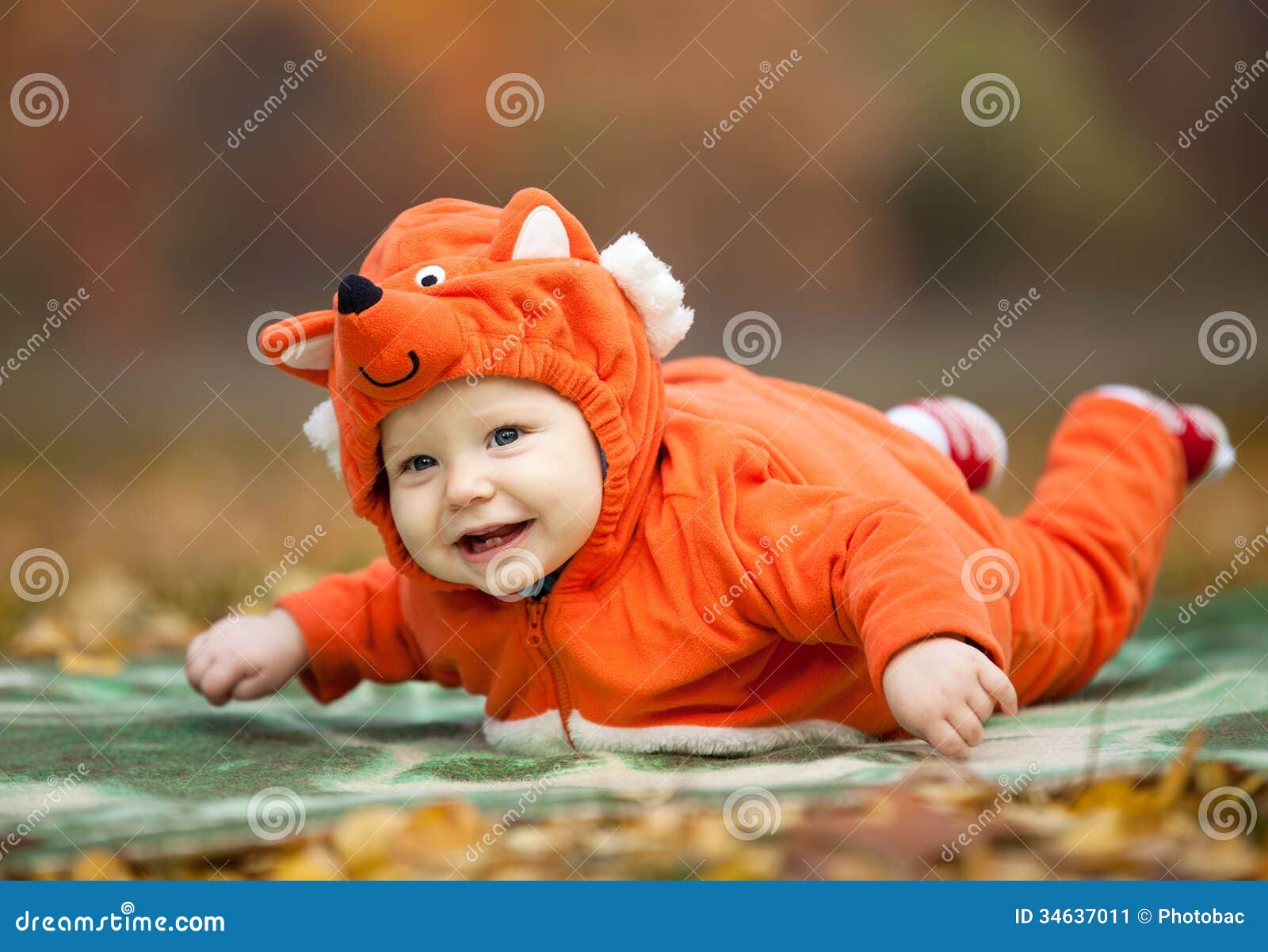 Baby Boy Dressed In Fox Costume Stock Image Image 34637011