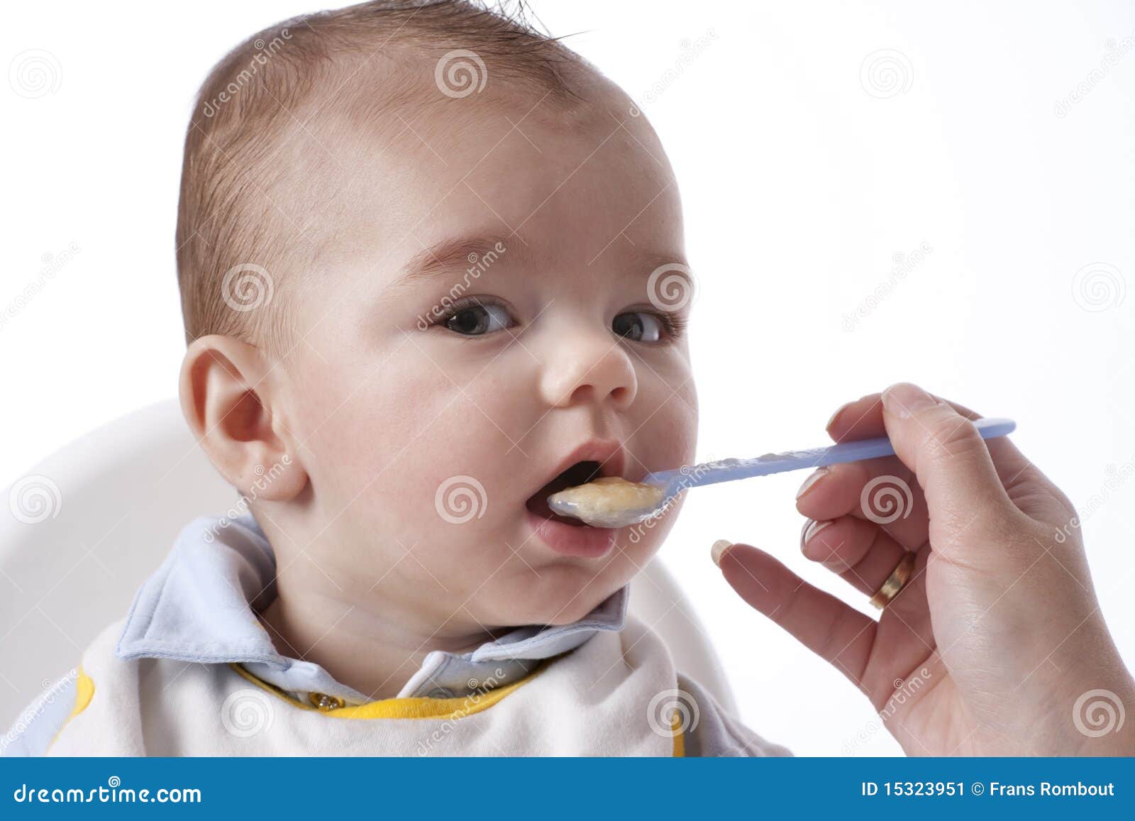 Baby Boy is eating stock image. Image of cute, studio 15323951