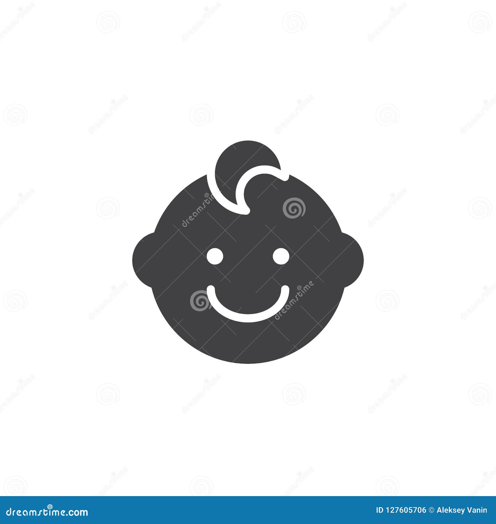 Download Baby boy face vector icon stock vector. Illustration of ...