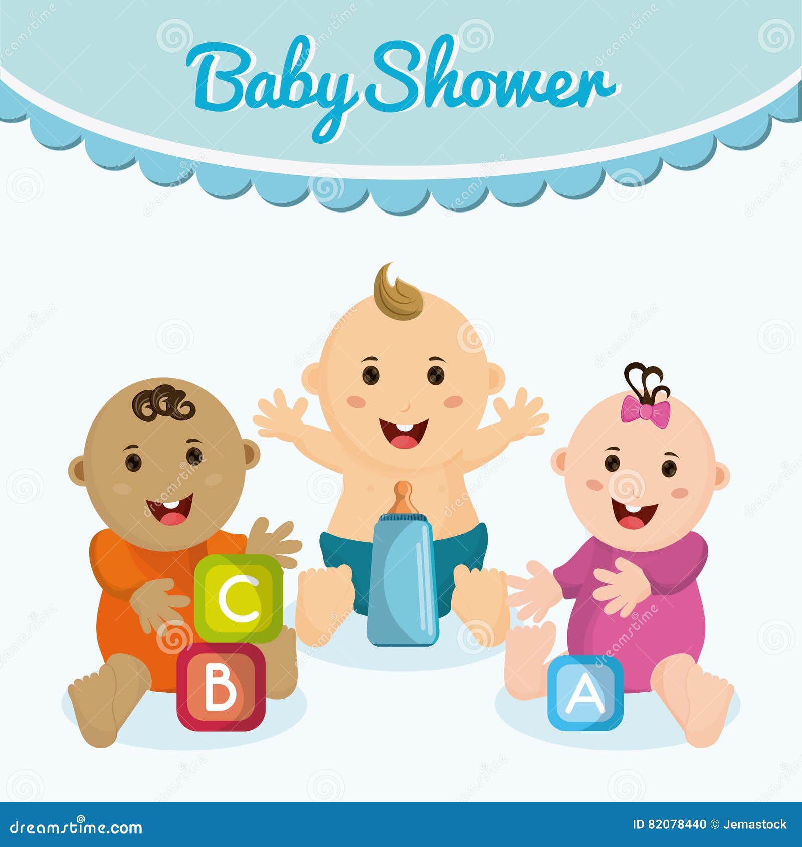 Baby Boy and Girl Cartoon Design Stock Vector - Illustration of classic ...