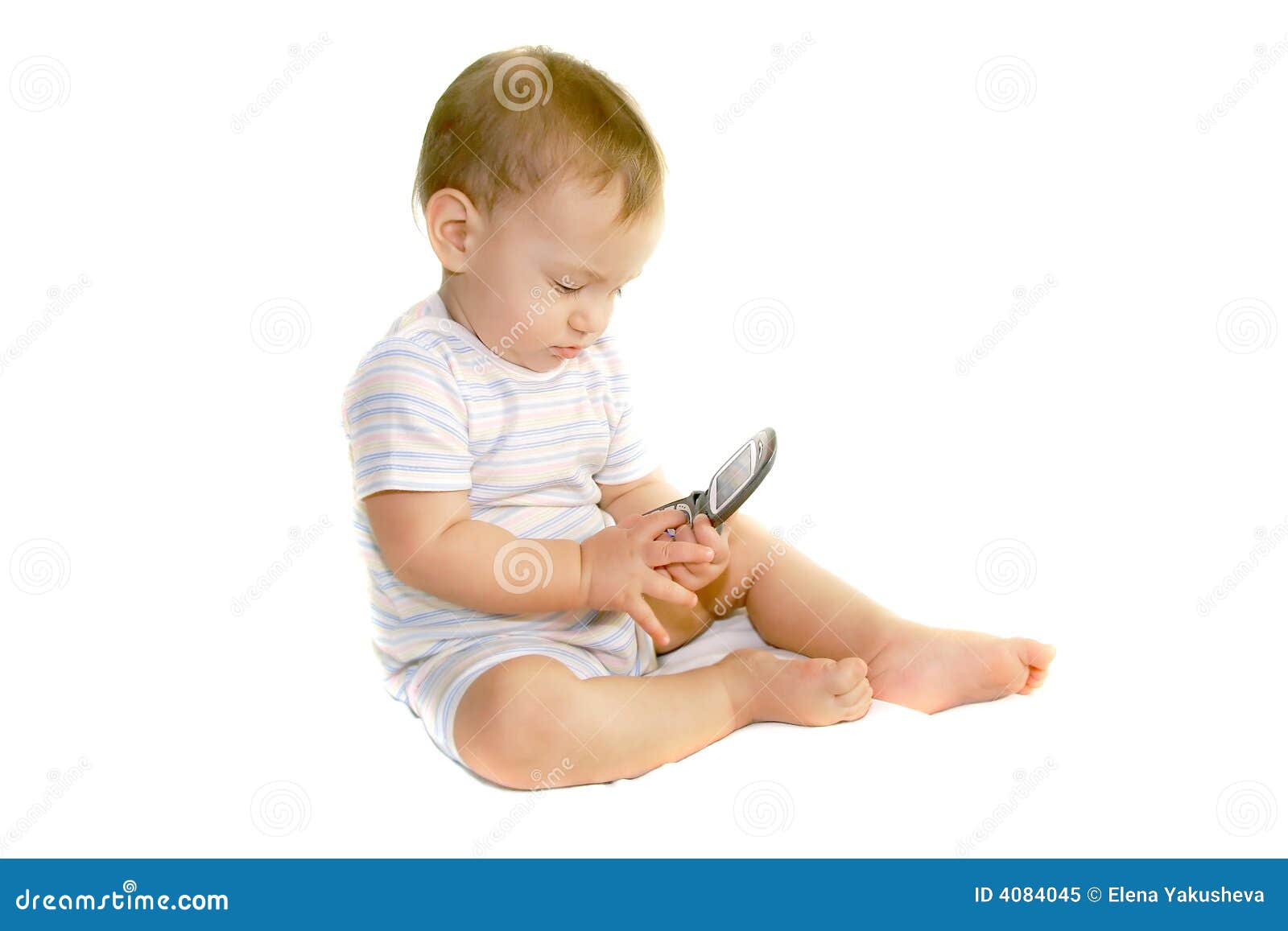 Baby Boy Holding A Cell Phone Royalty Free Stock Photo Image 4084045