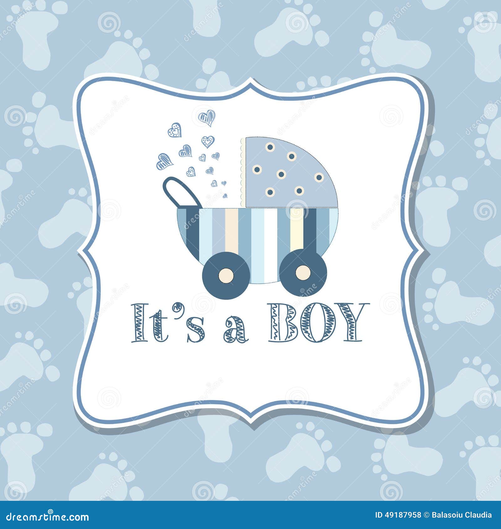 Baby Boy Invitation For Baby Shower Stock Vector Illustration Of Nice Important