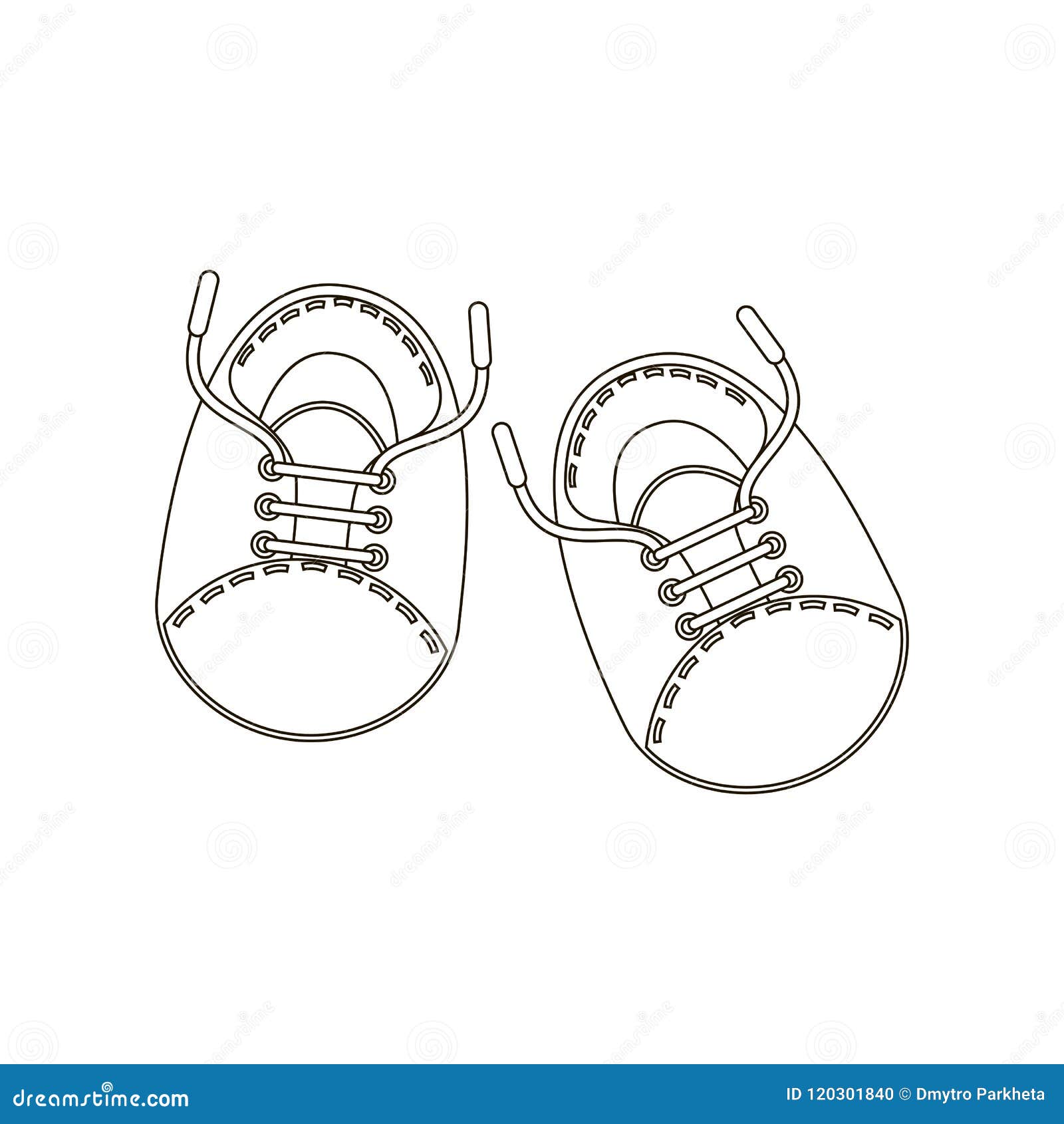 Baby boy shoes stock vector. Illustration of child, cute - 120301840