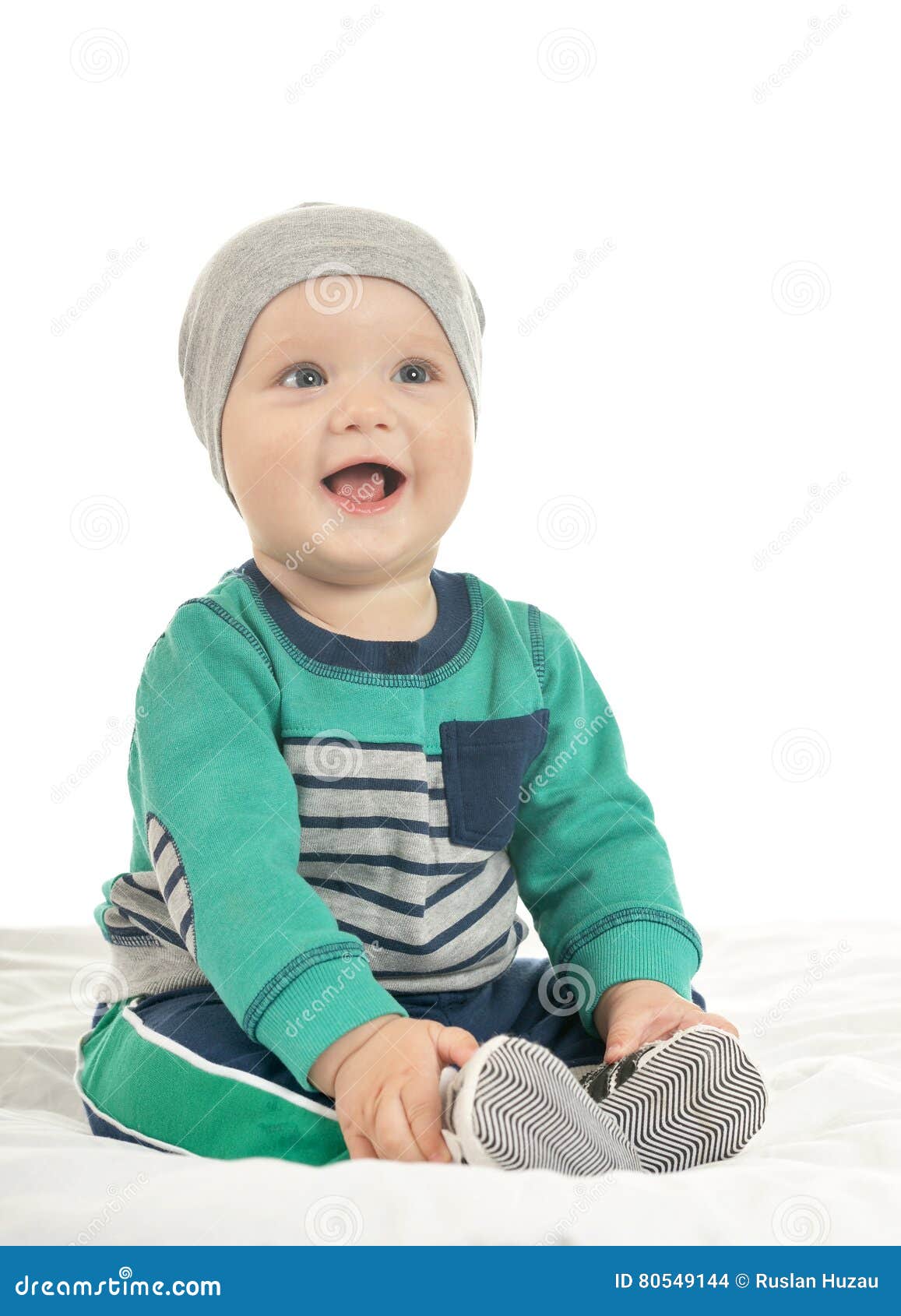 Baby Boy Sitting on a White Background Stock Photo Image of childhood, little 80549144