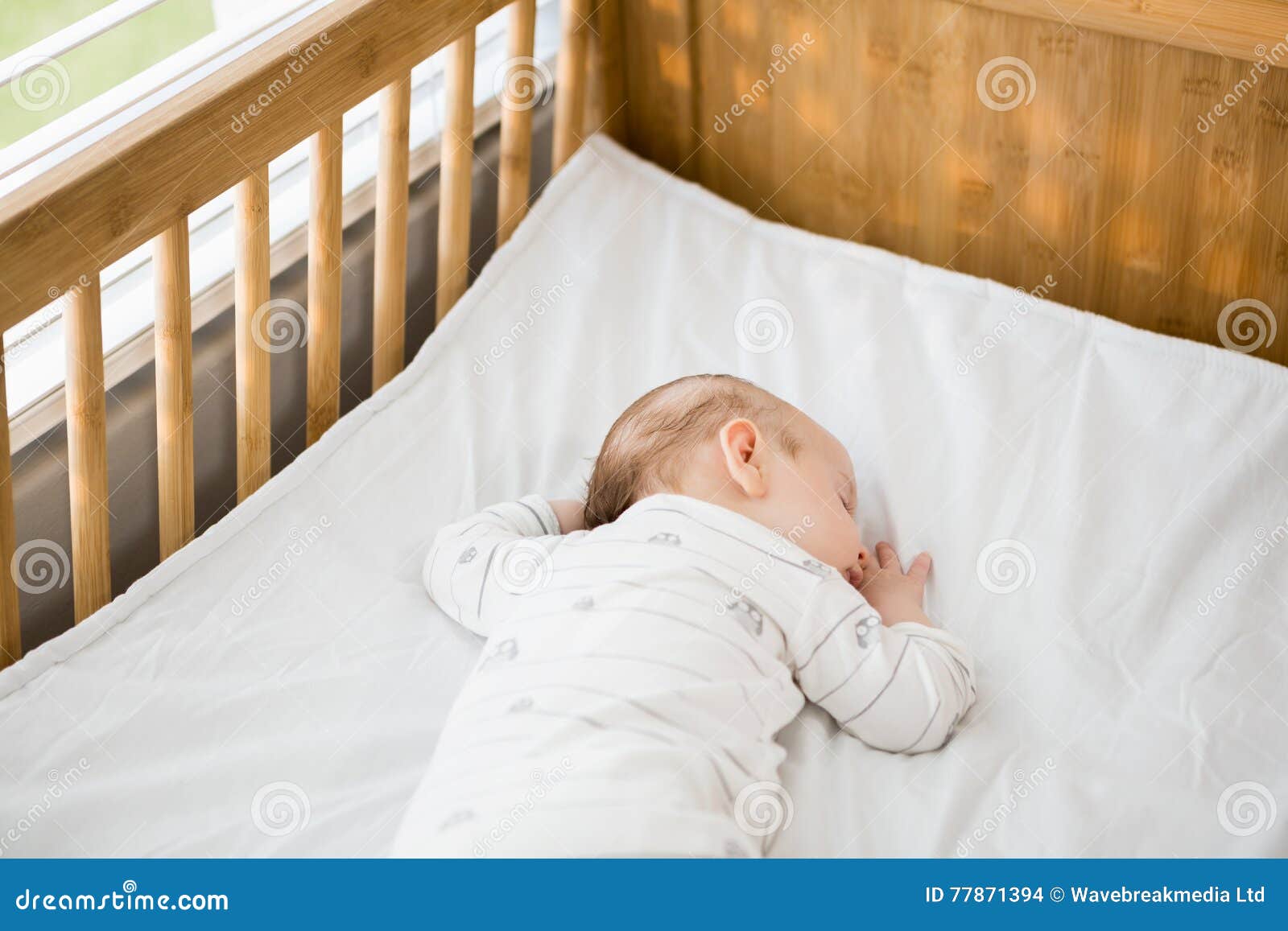 Baby Boy Sleeping on a Cradle Stock Photo Image of people, indoors