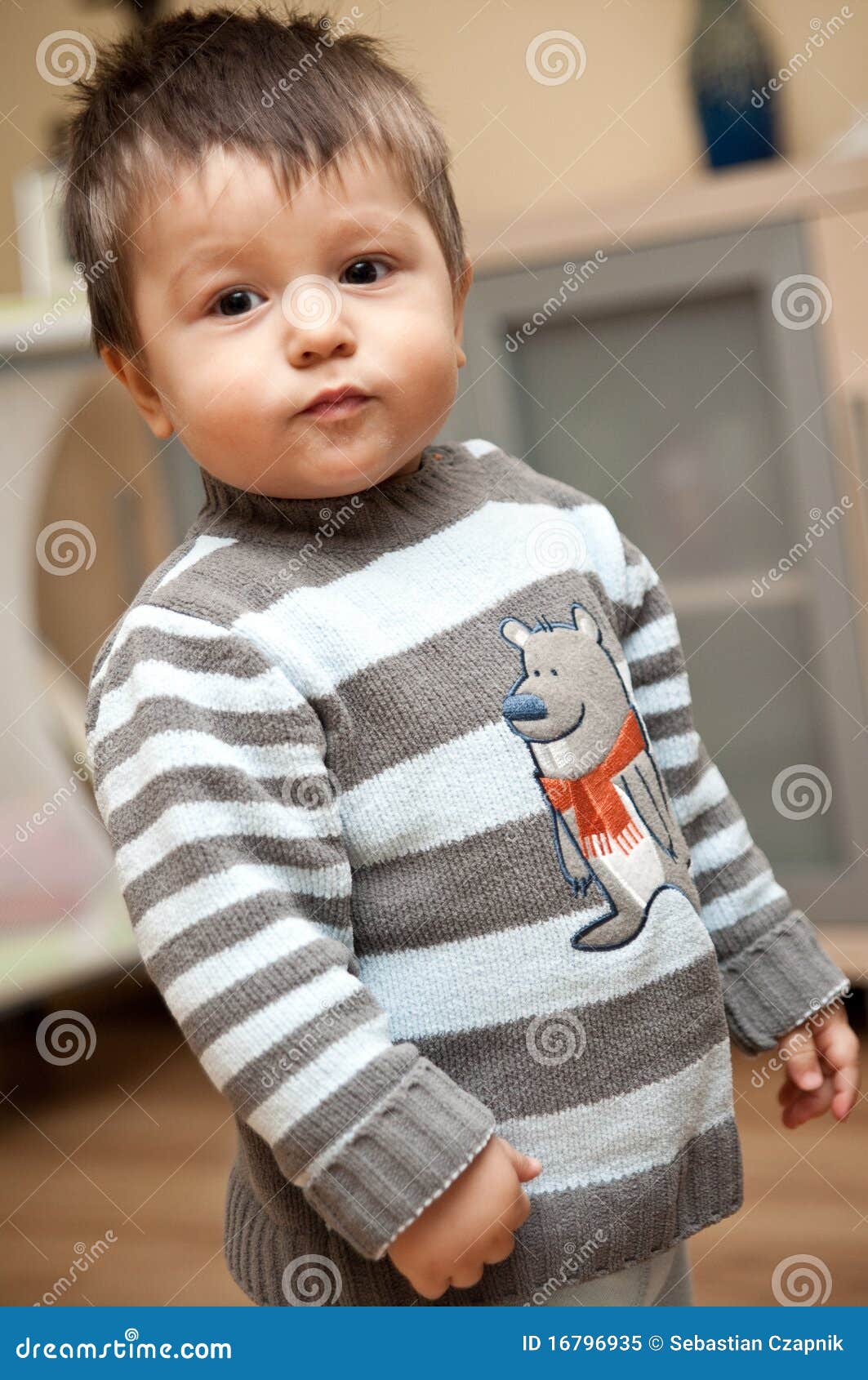 Baby boy stand stock image. Image of little, caucasian 16796935