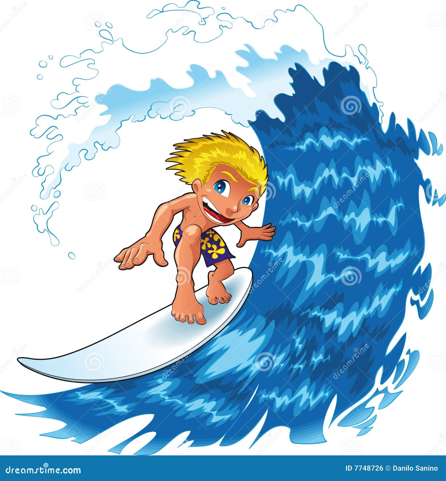 baby boy surfing