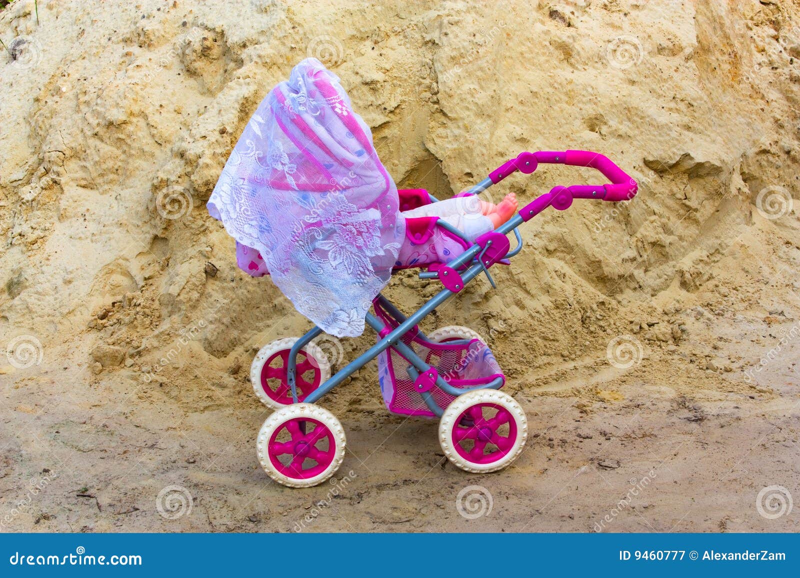 Baby buggy stock image. Image of ground, land, wheel, doll 9460777