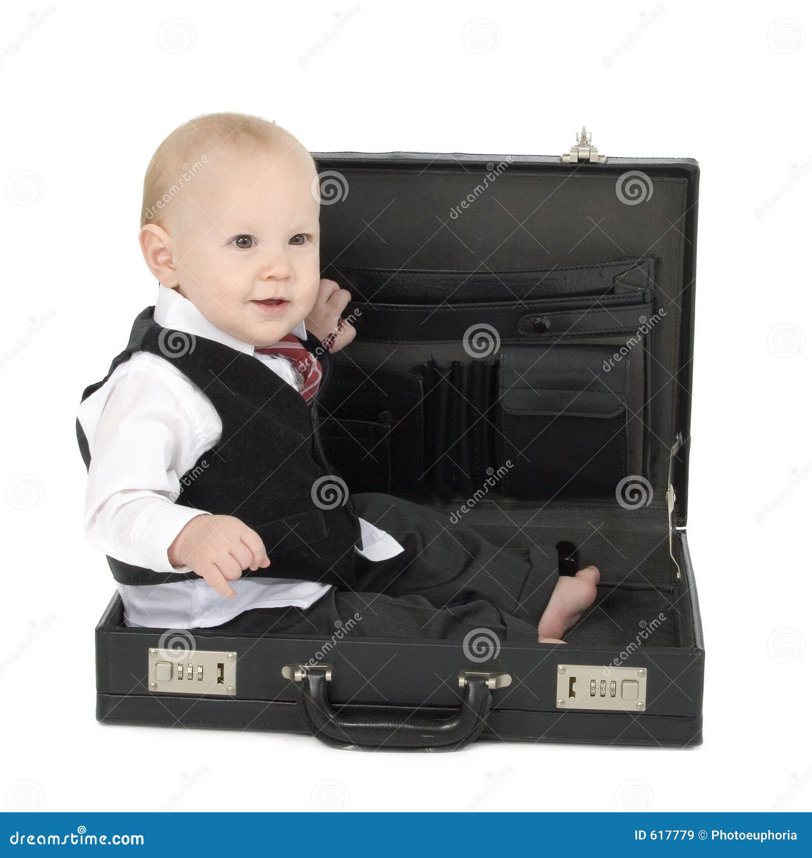 Baby Businessman in Briefcase Stock Image Image of cute, business 617779