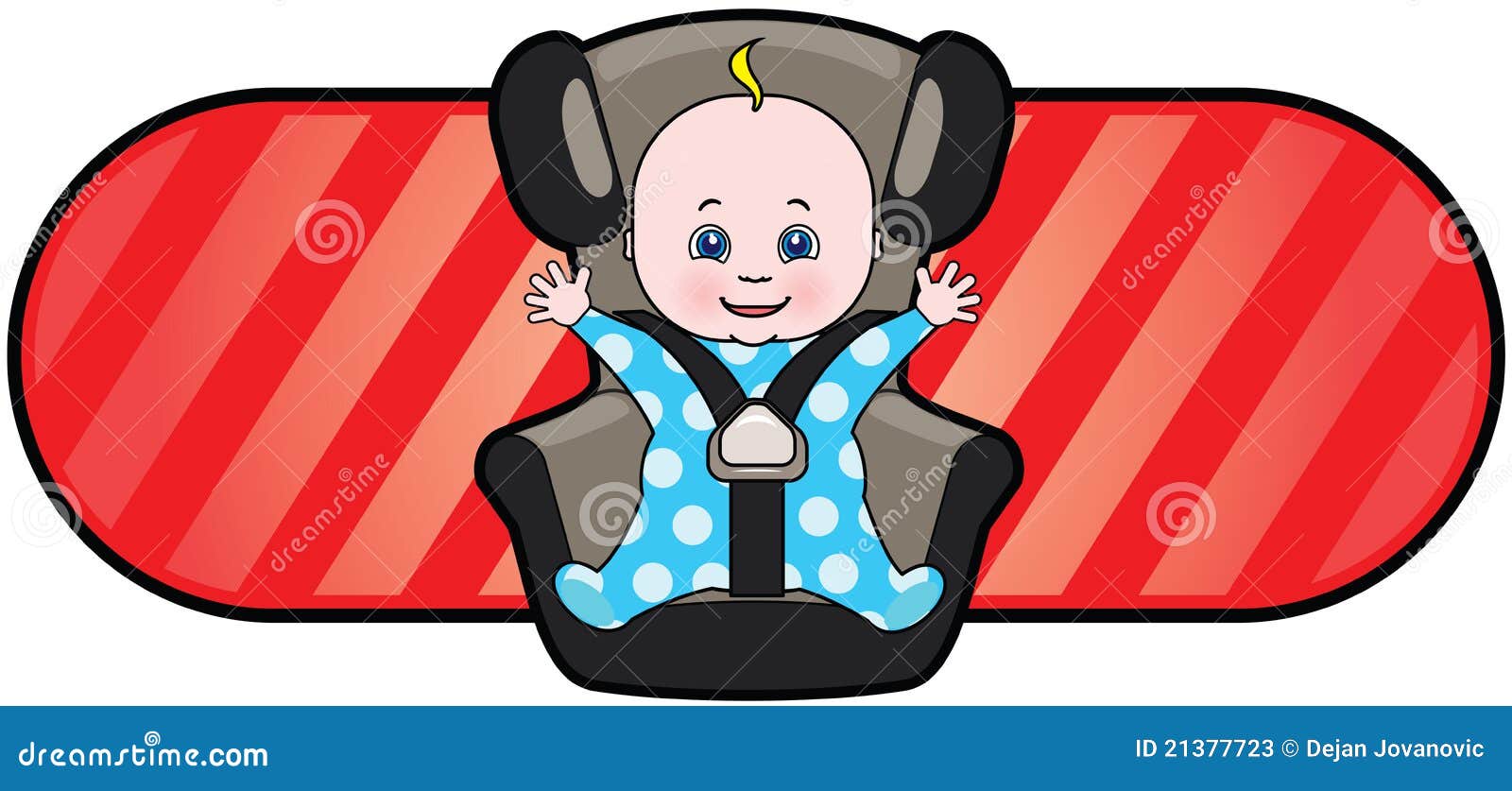 Baby in car seat stock vector. Illustration of care, toddler 21377723