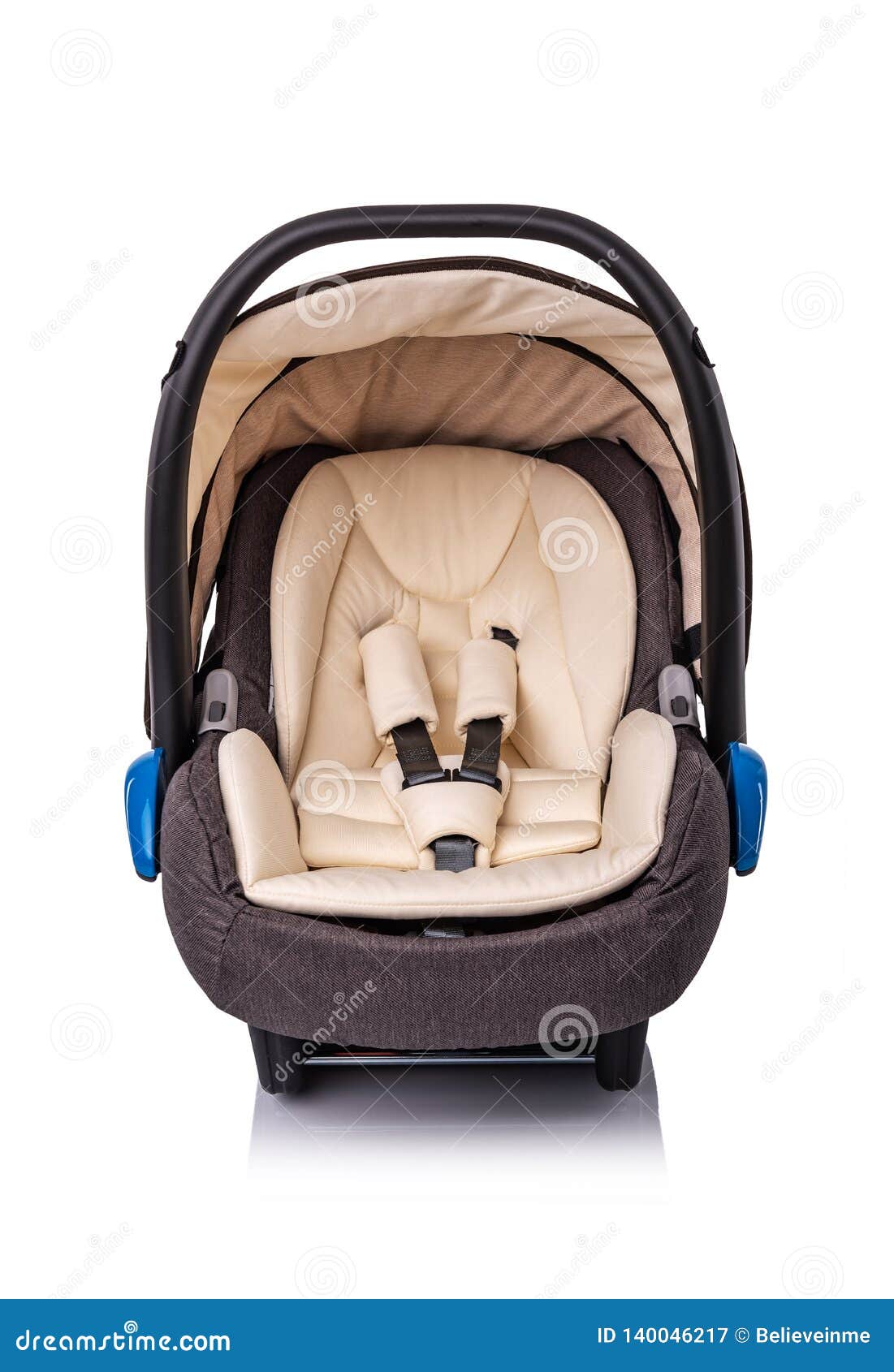 Baby Car Seat Isolated on a White Background Stock Image Image of