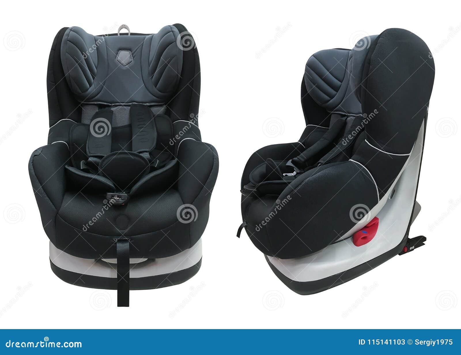 Baby Car Seat Isolated on White Background Stock Image Image of